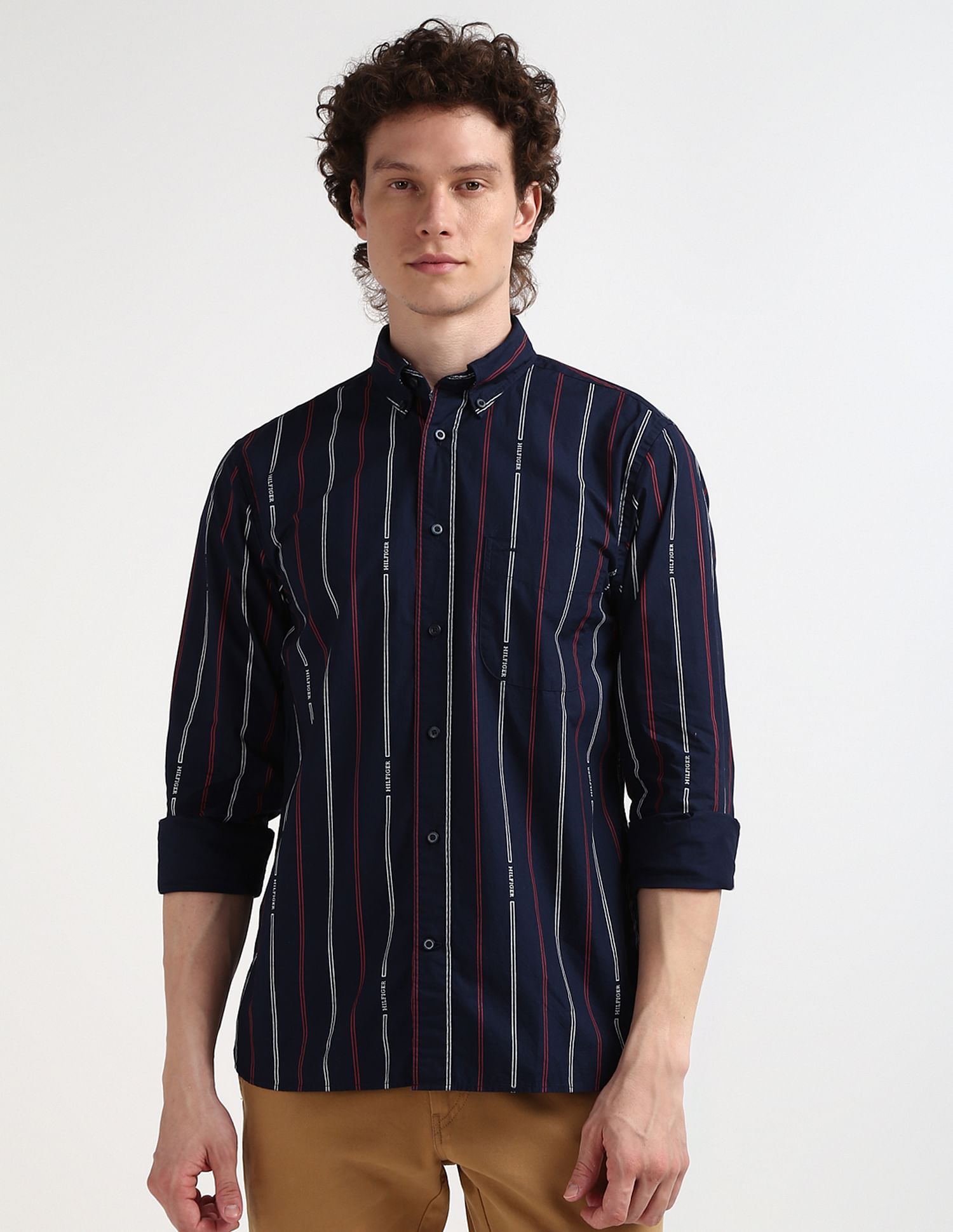 Tommy Hilfiger Double Stripe Cotton Shirt