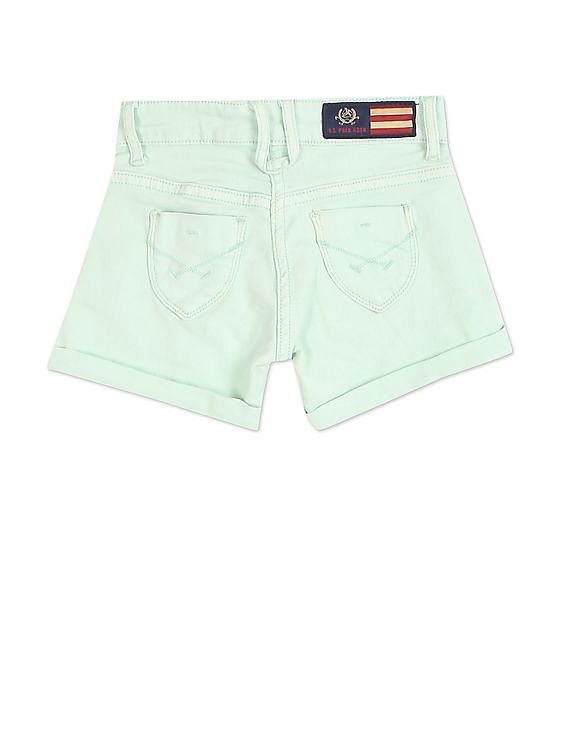 U.S. Polo Assn. Kids Mid Rise Solid Shorts