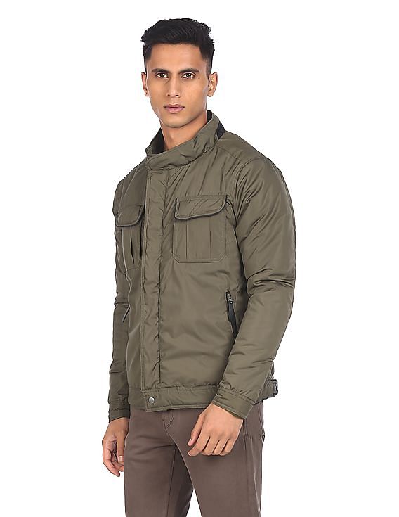 olive green casual jacket