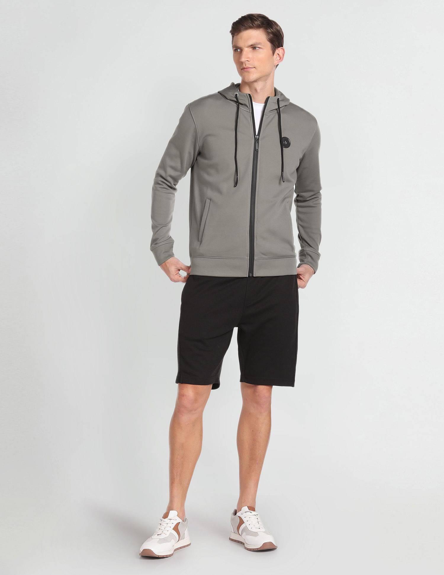 Arrow Newyork Solid Zip Up Sweatshirt
