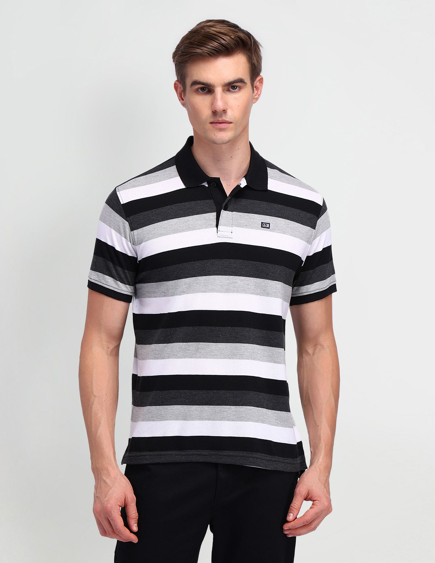 Arrow Sport Horizontal Striped Regular Polo Shirt