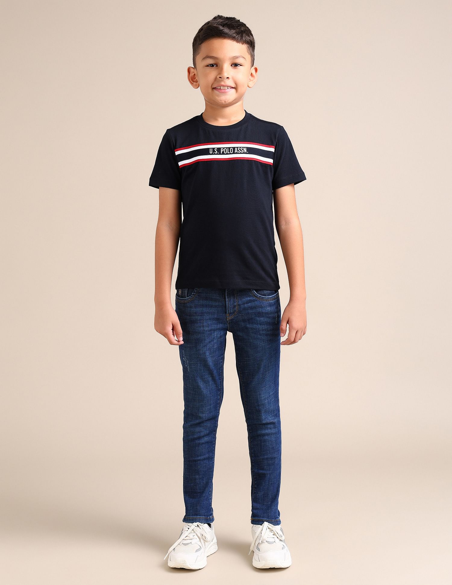 U.S. Polo Assn. Kids Boys Logo Printed T-Shirt