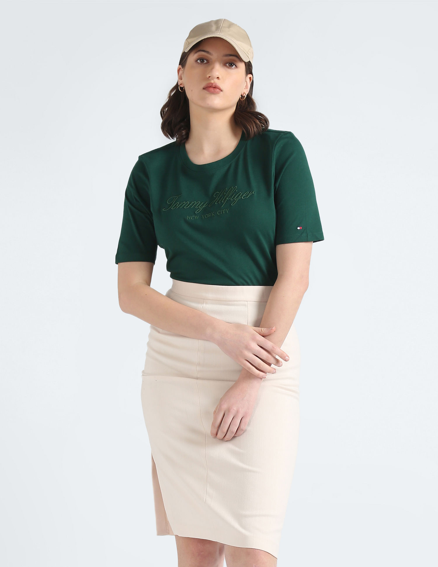 Tommy Hilfiger High Shine Embroidered T-Shirt