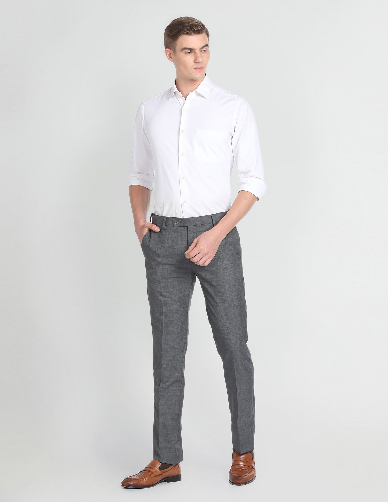 Arrow Patterned Dobby Autoflex Trousers