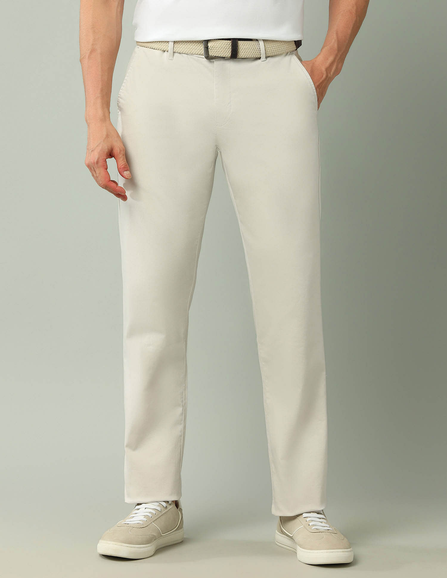 Arrow Sport Mid Rise Regular Fit Trousers