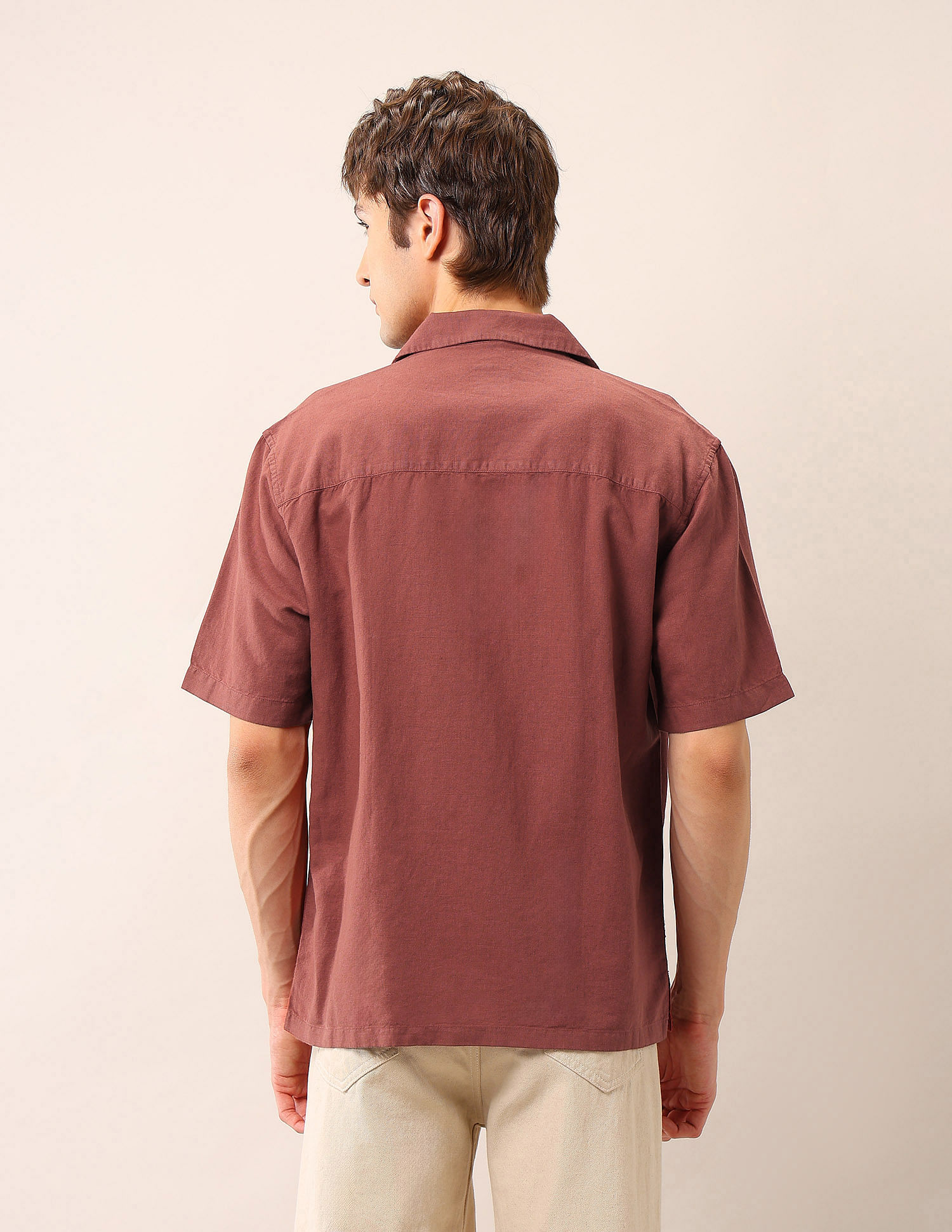 U.S. Polo Assn. Denim Co. Solid Relaxed Fit Cuban Shirt