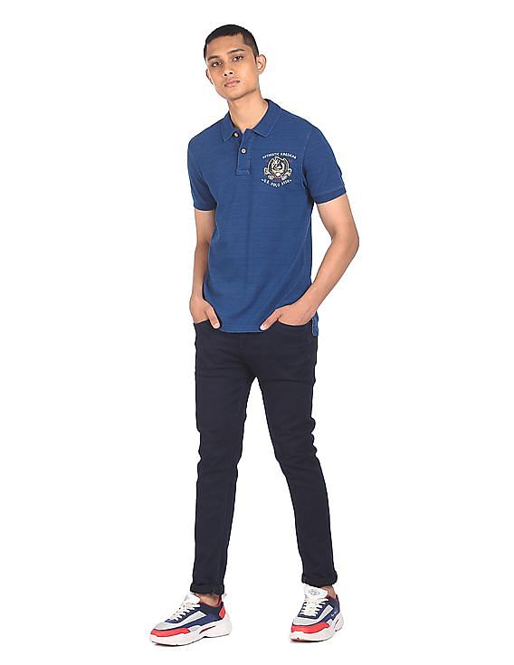U.S. Polo Assn. Denim Co. Printed Short Sleeve Polo Shirt