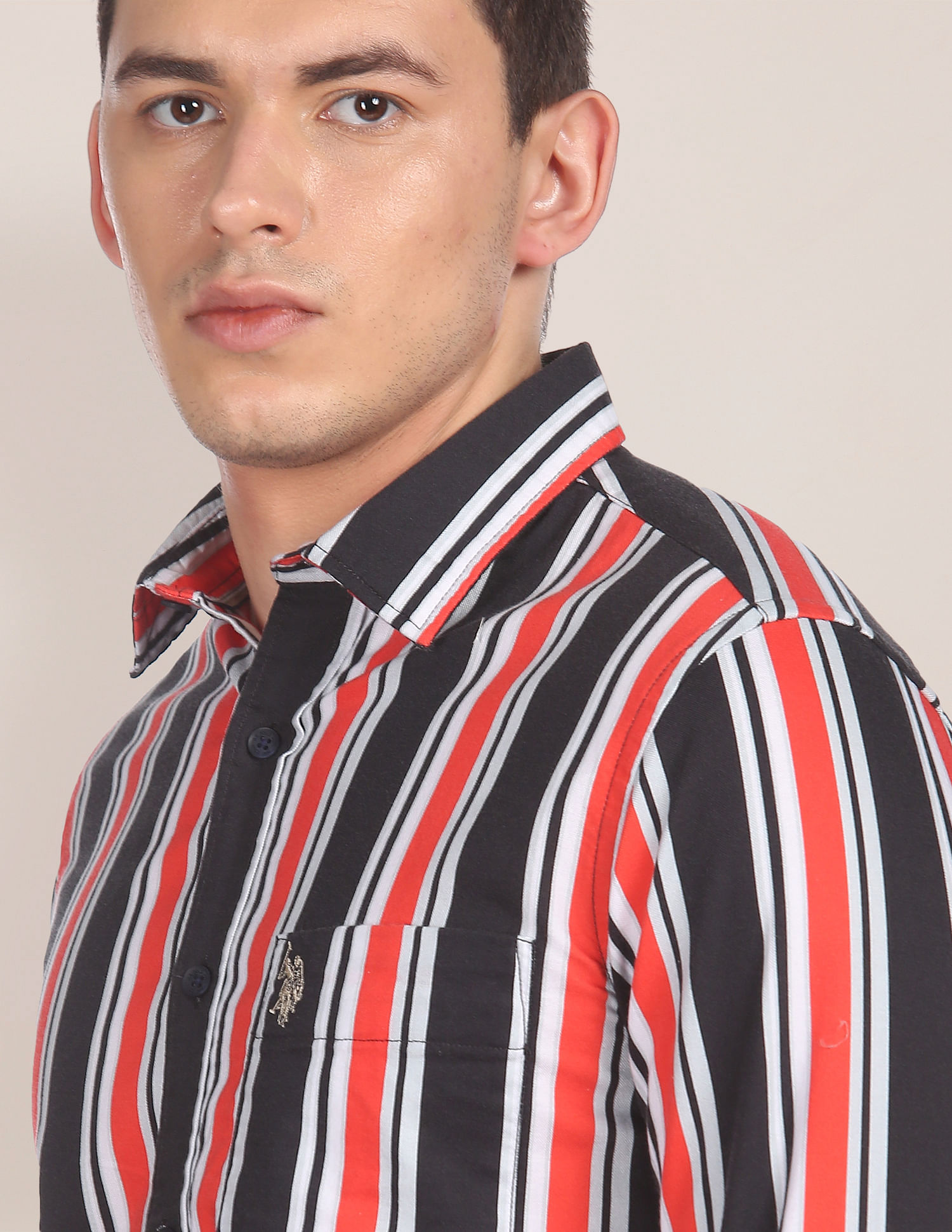 U.S. Polo Assn. Tailored Regular Fit Striped Casual Shirt