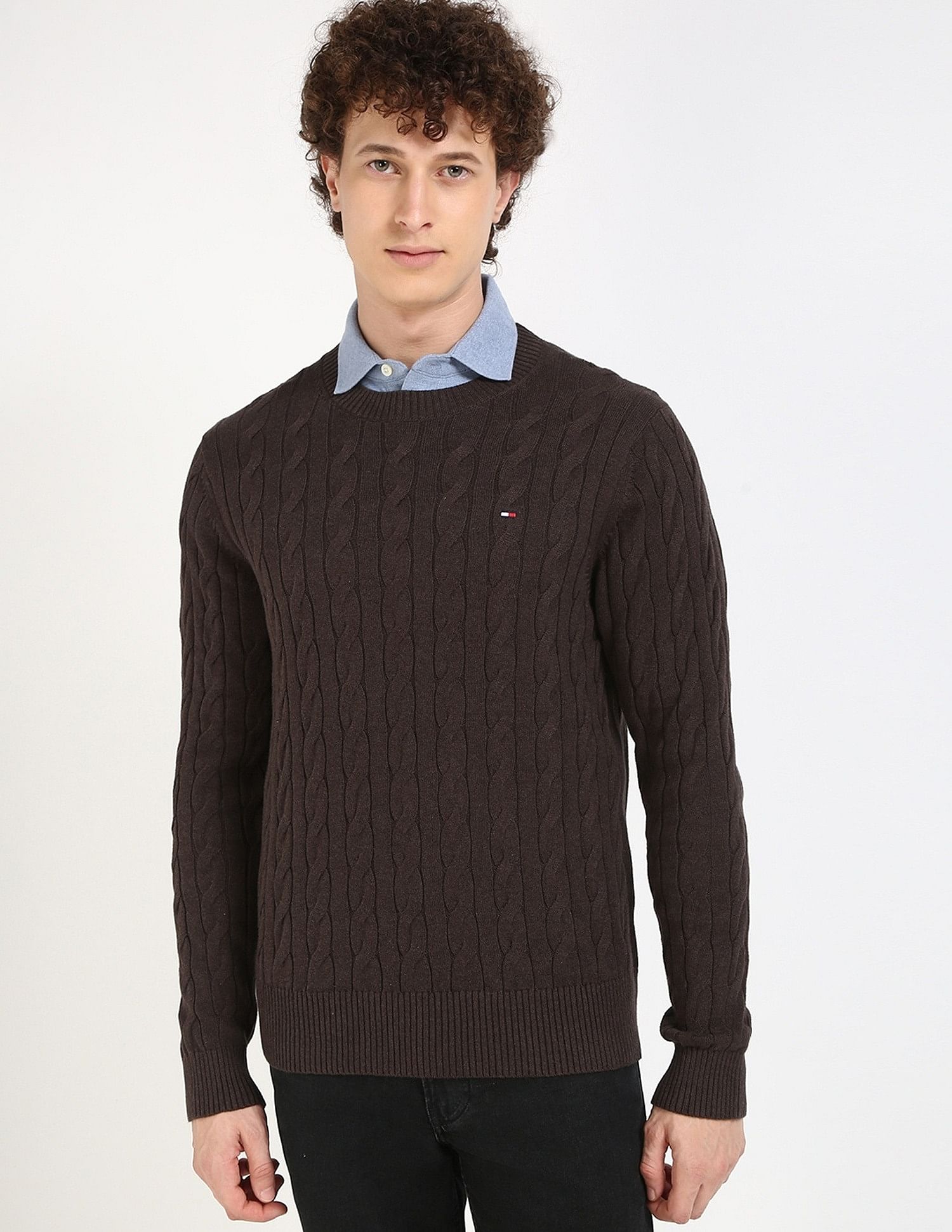 Tommy Hilfiger Cable-Knit Regular-Fit Cotton Sweater