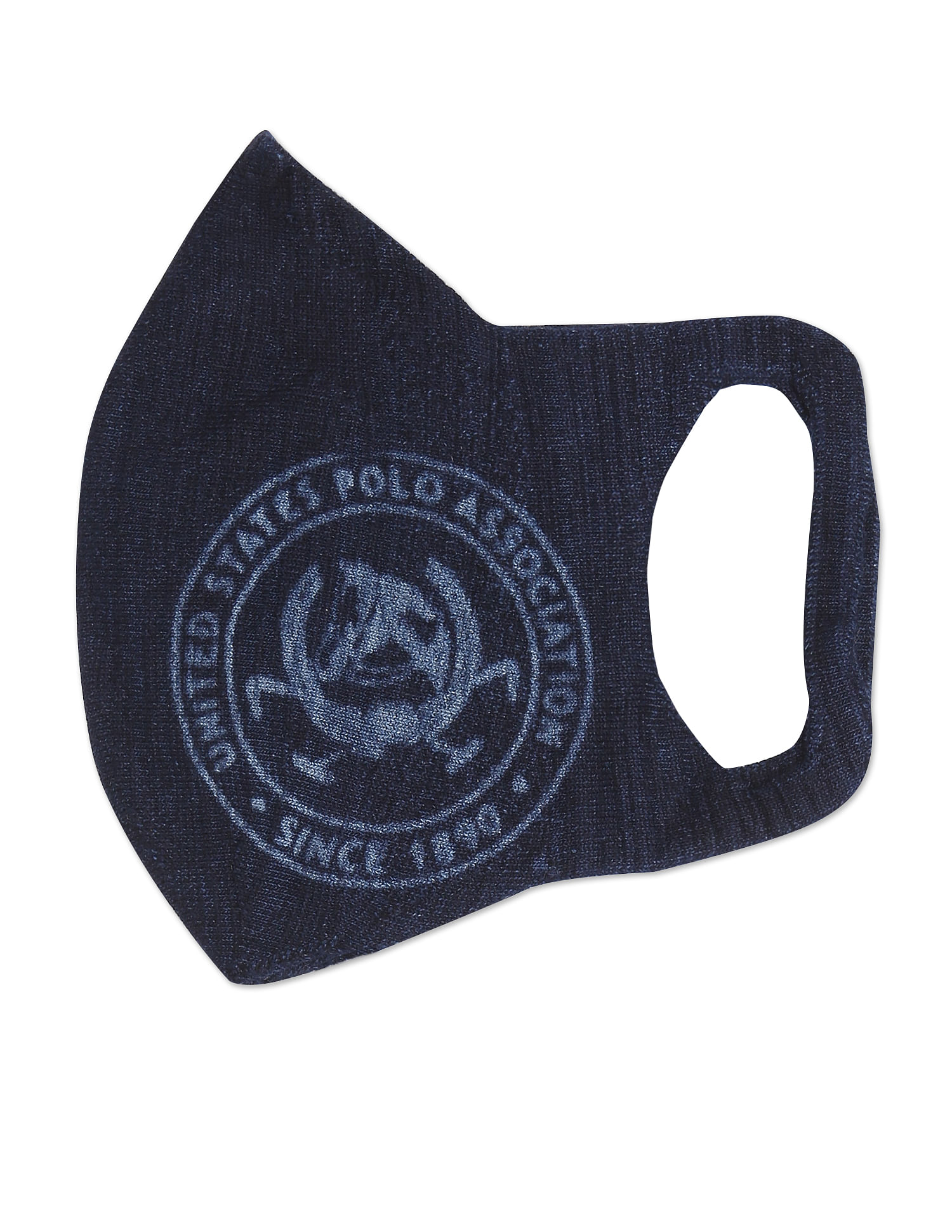 U.S. Polo Assn. Unisex Adults Indigo Triple Layer Anti Bacterial Seamless Reusable Face Mask