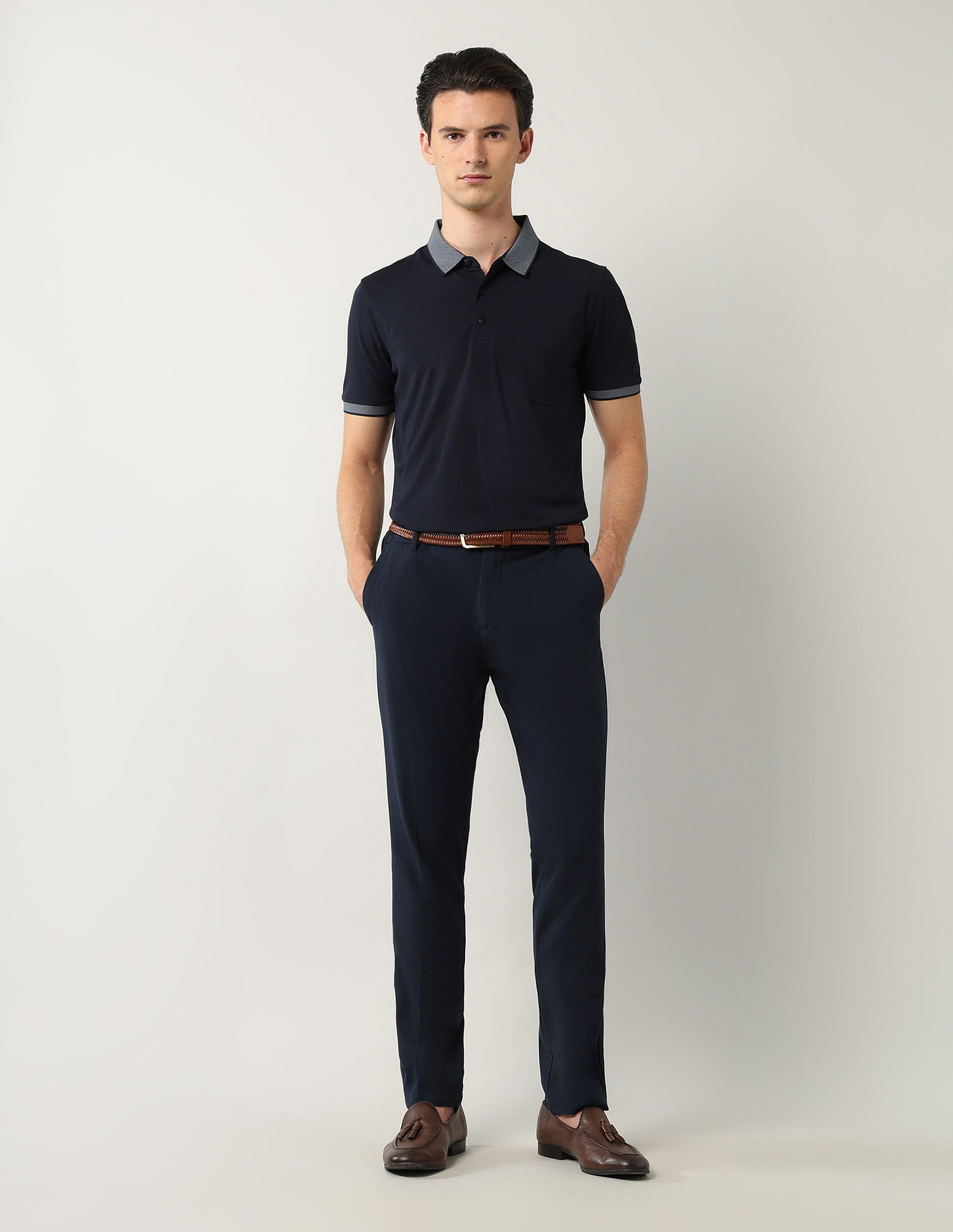 Arrow Solid Regular Fit Polo Shirt