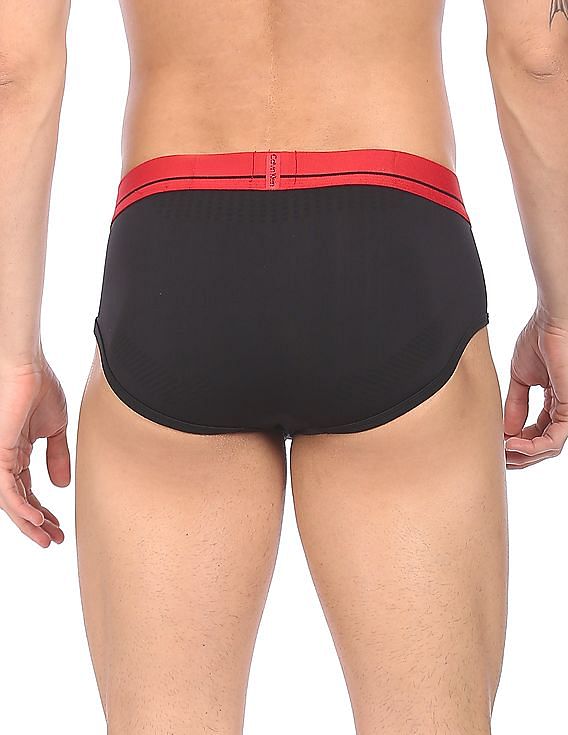 DKNY Underwear Mens Medium Black Elastic Waist Casual Cotton Blend Hip  Brief NWT