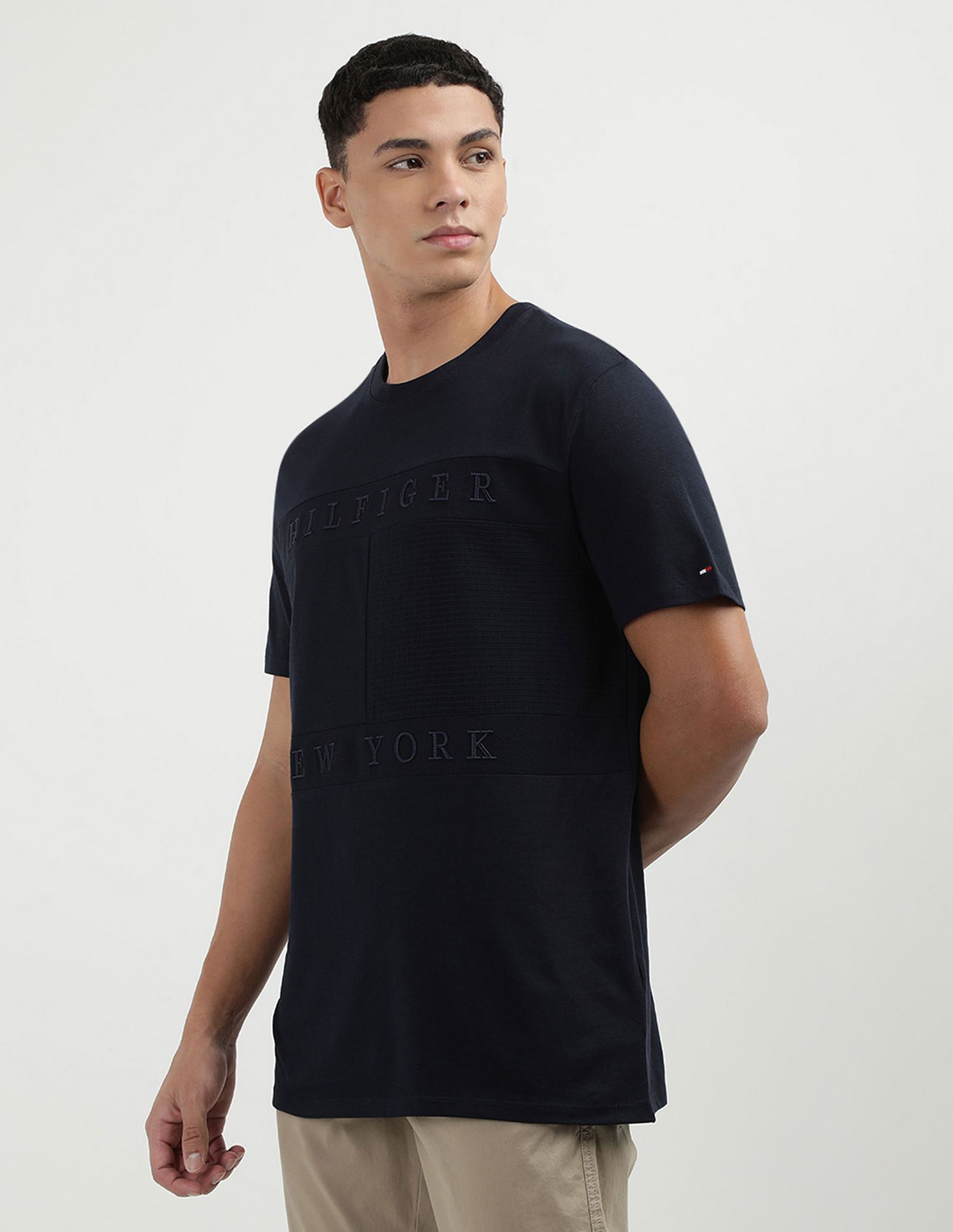 Tommy Hilfiger Crew Neck Structure Flag T-Shirt