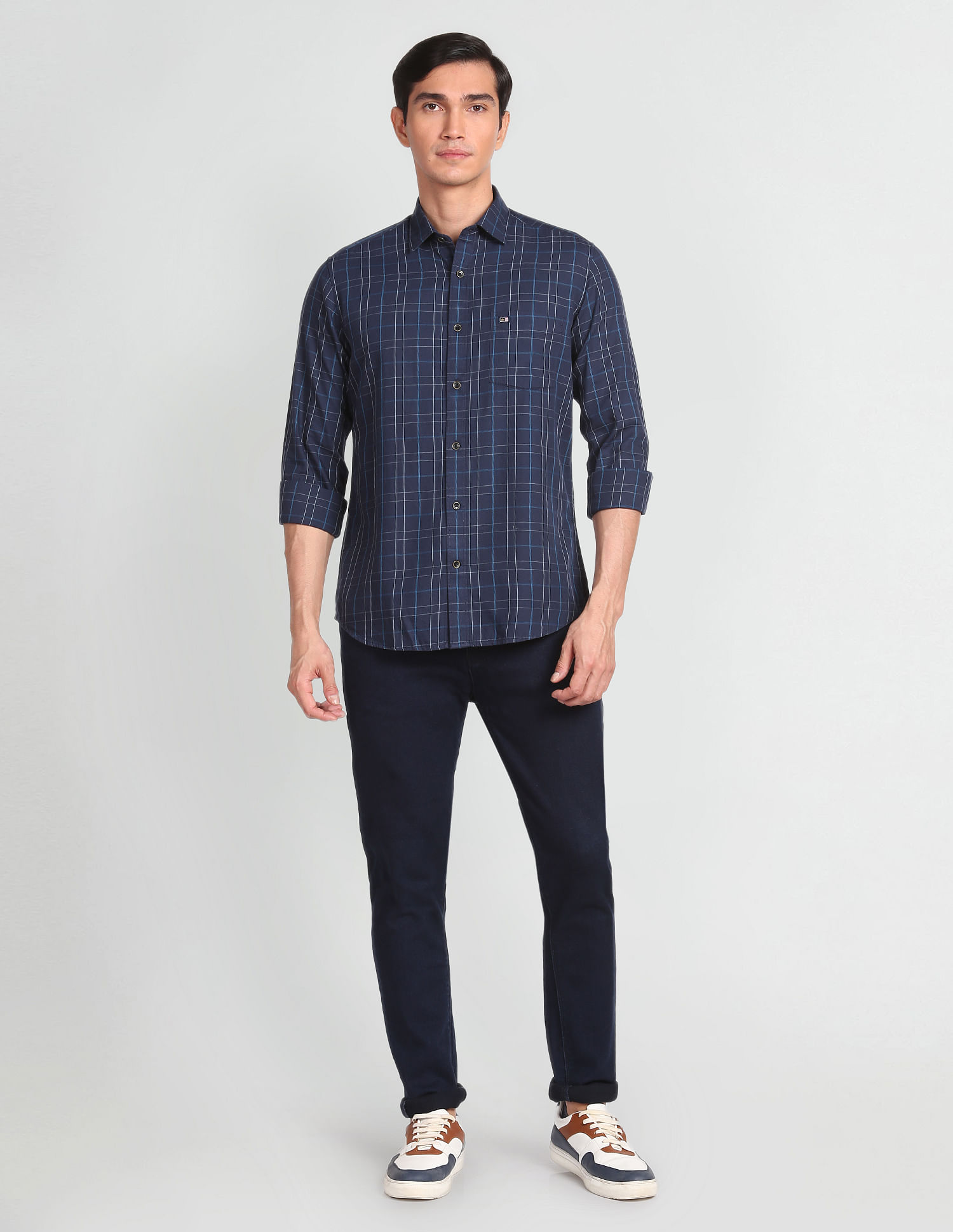 Arrow Sports Tartan Check Cotton Shirt