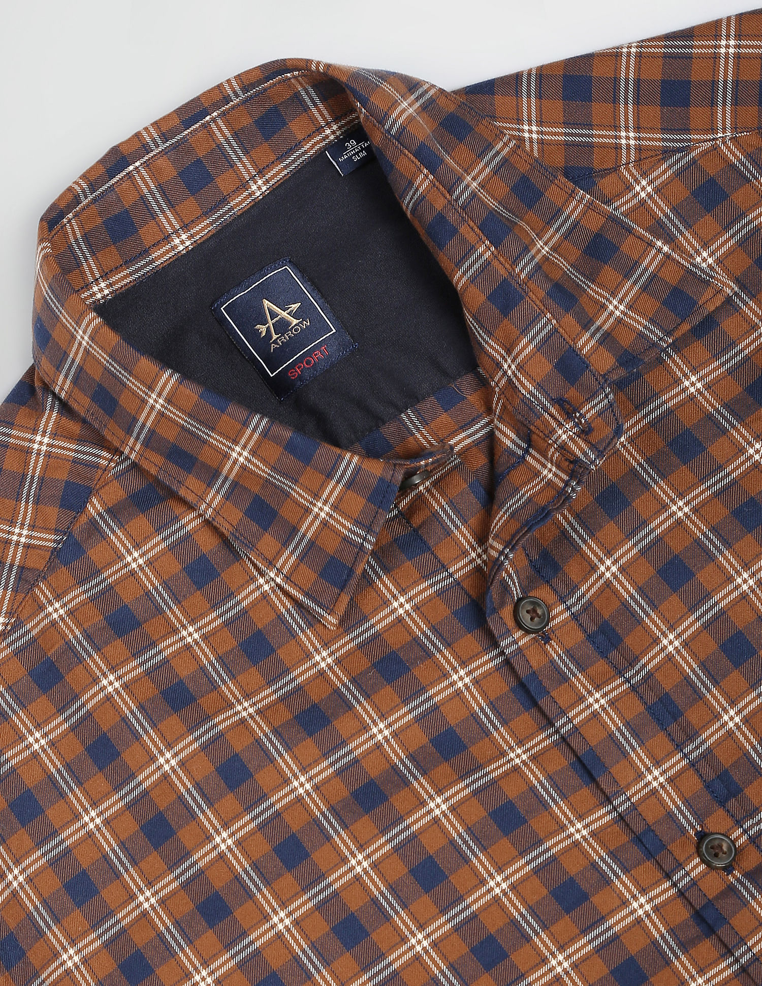 Arrow Sports Cotton Checked Tennis Club Casual Shirt