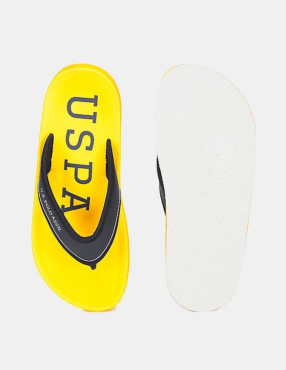 U.S. Polo Assn. Men Brand Print Non-Skid Zedo Flip Flops