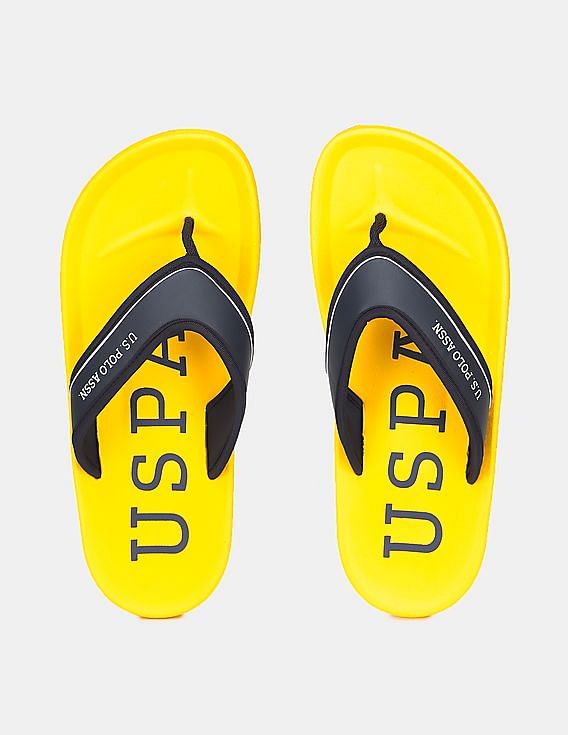 U.S. Polo Assn. Men Brand Print Non-Skid Zedo Flip Flops
