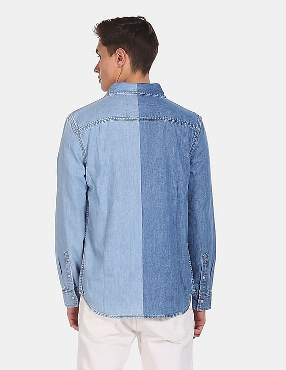 Calvin klein western clearance denim shirt