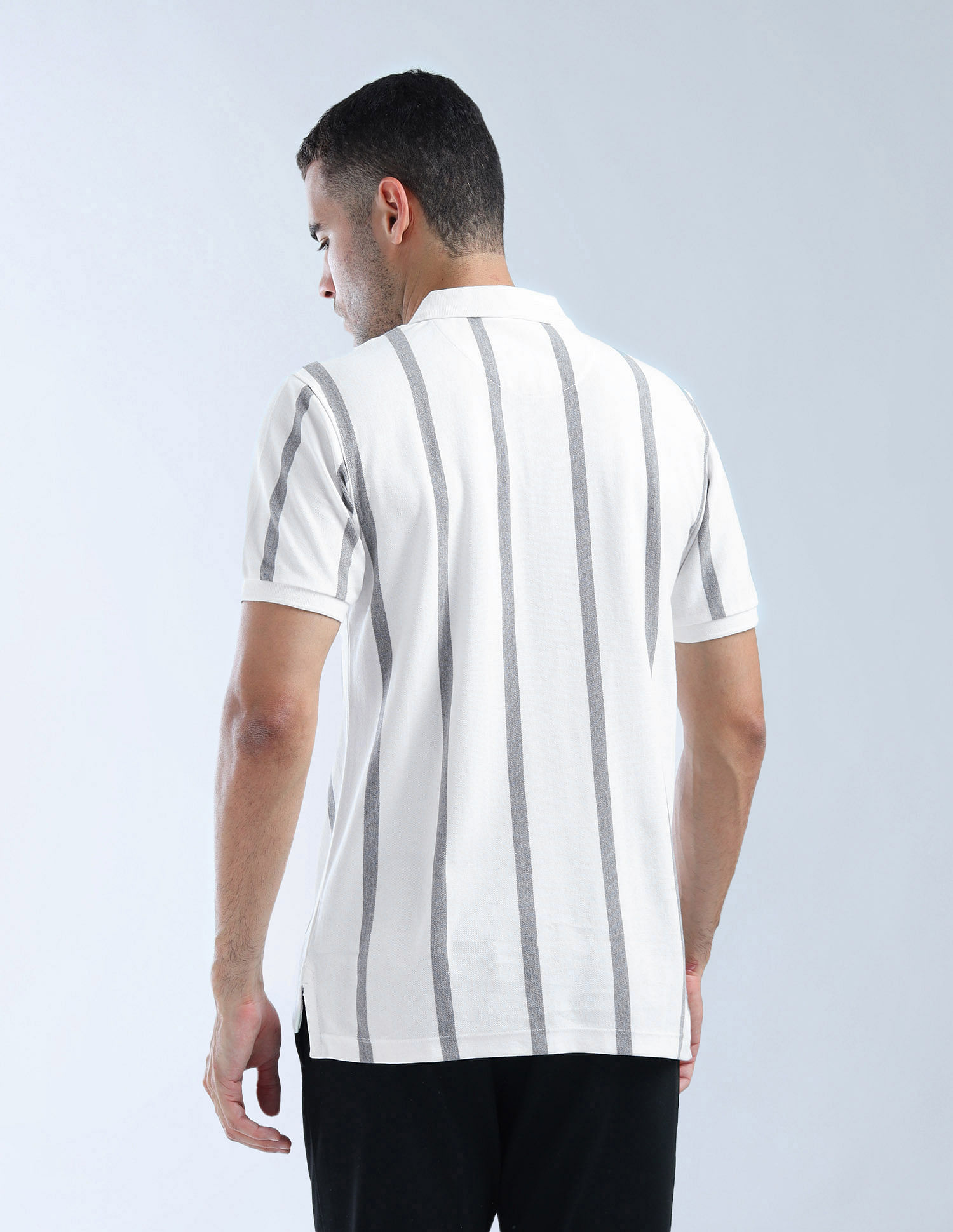 Flying Machine Vertical Striped Essentials Polo Shirt