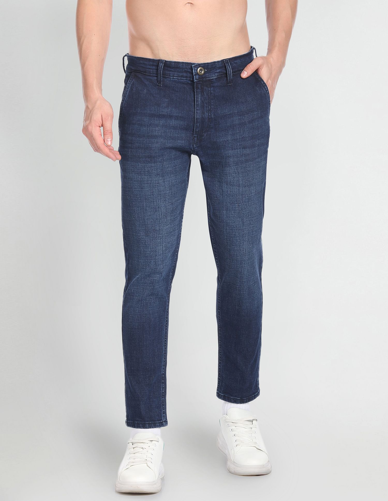 Flying Machine Whiskered Mankle Slim Fit Jeans
