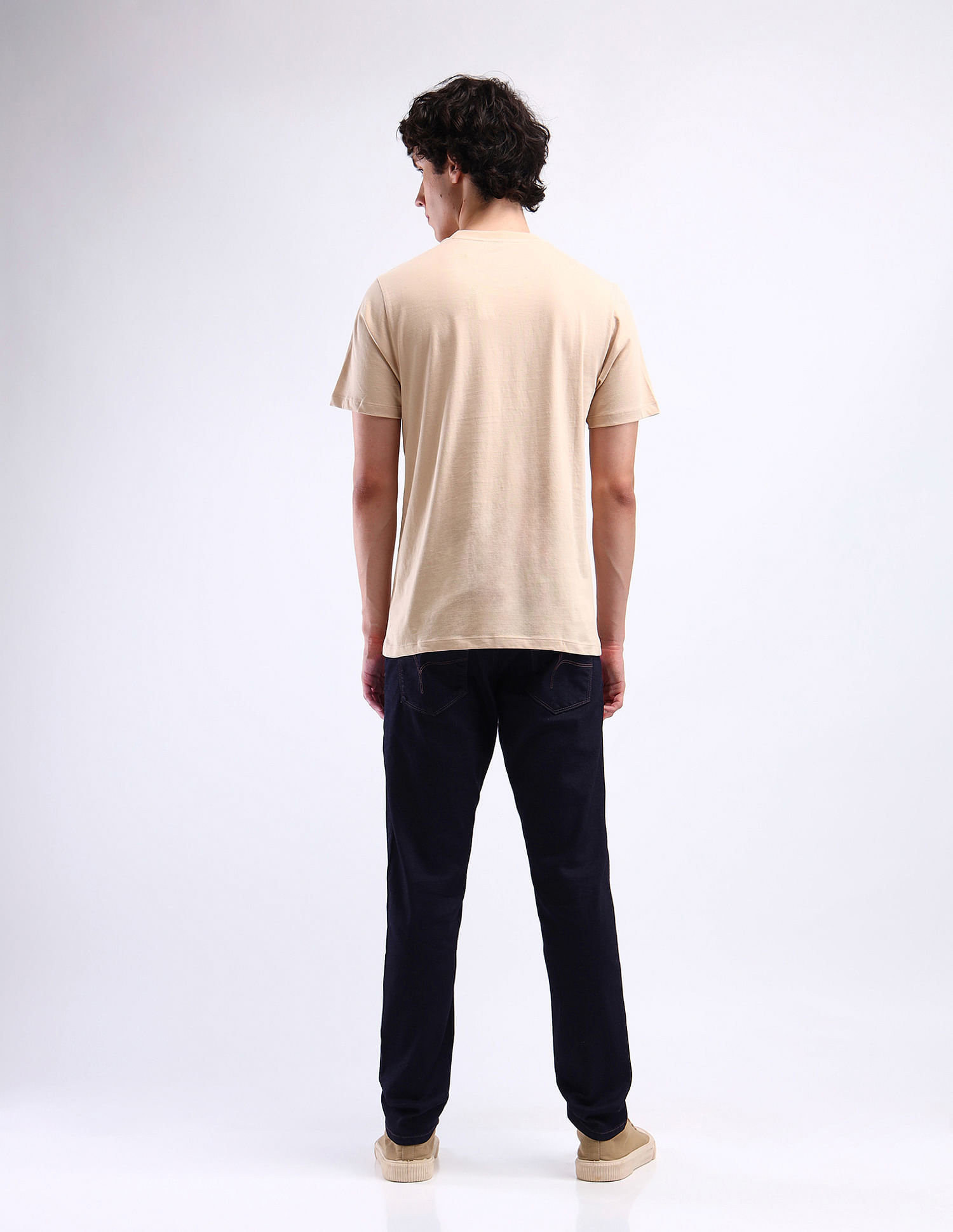 Flying Machine Mid Rise Slash Slim Tapered Fit Jeans