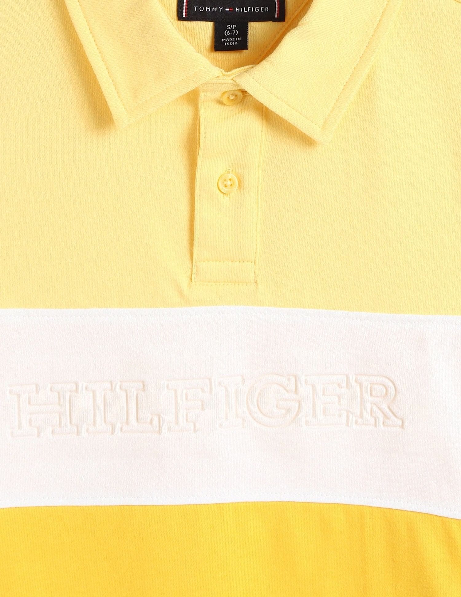 Tommy Hilfiger Kids Boys Colorblock Regular-Fit Cotton Polo T-Shirt