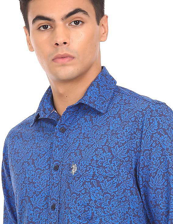 U.S. Polo Assn. Spread Collar Printed Casual Shirt