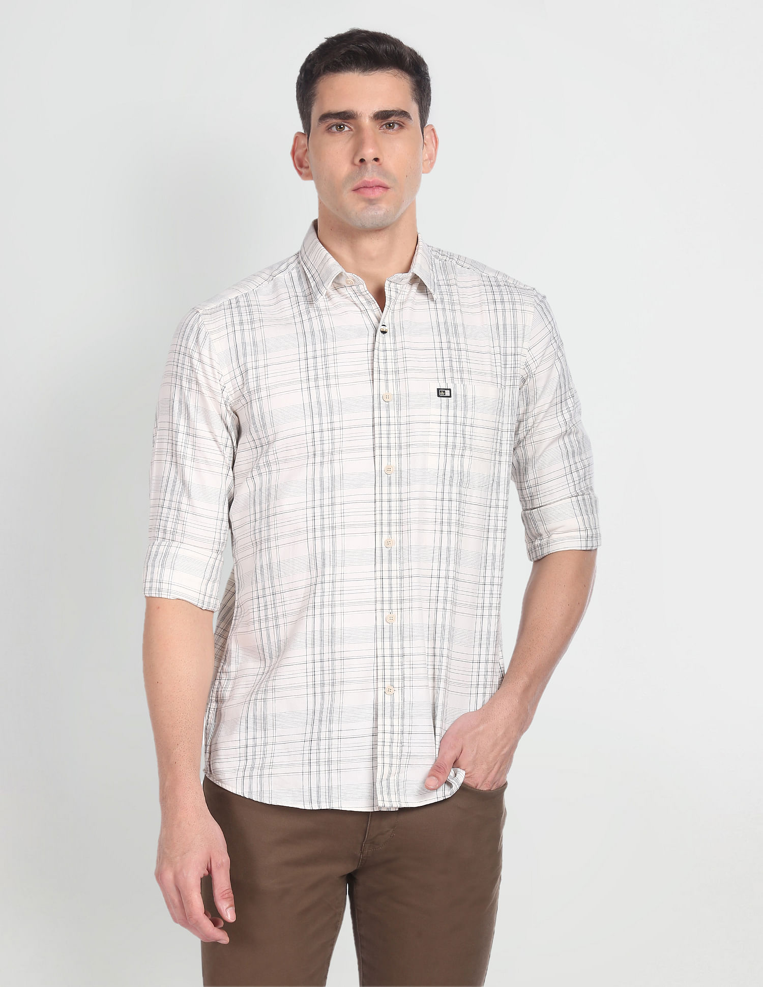 Arrow Sports Pure Cotton Manhattan Slim Fit Shirt
