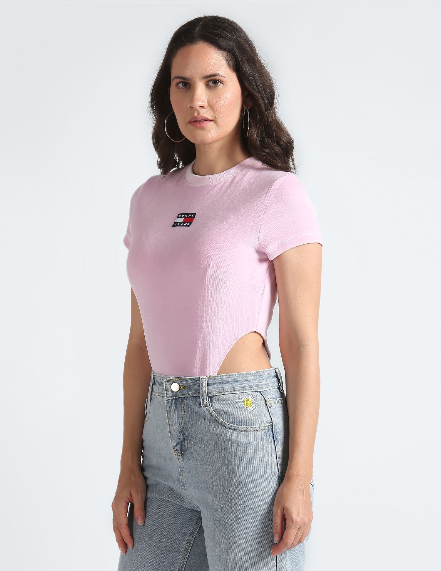 Pink tommy 2024 hilfiger top