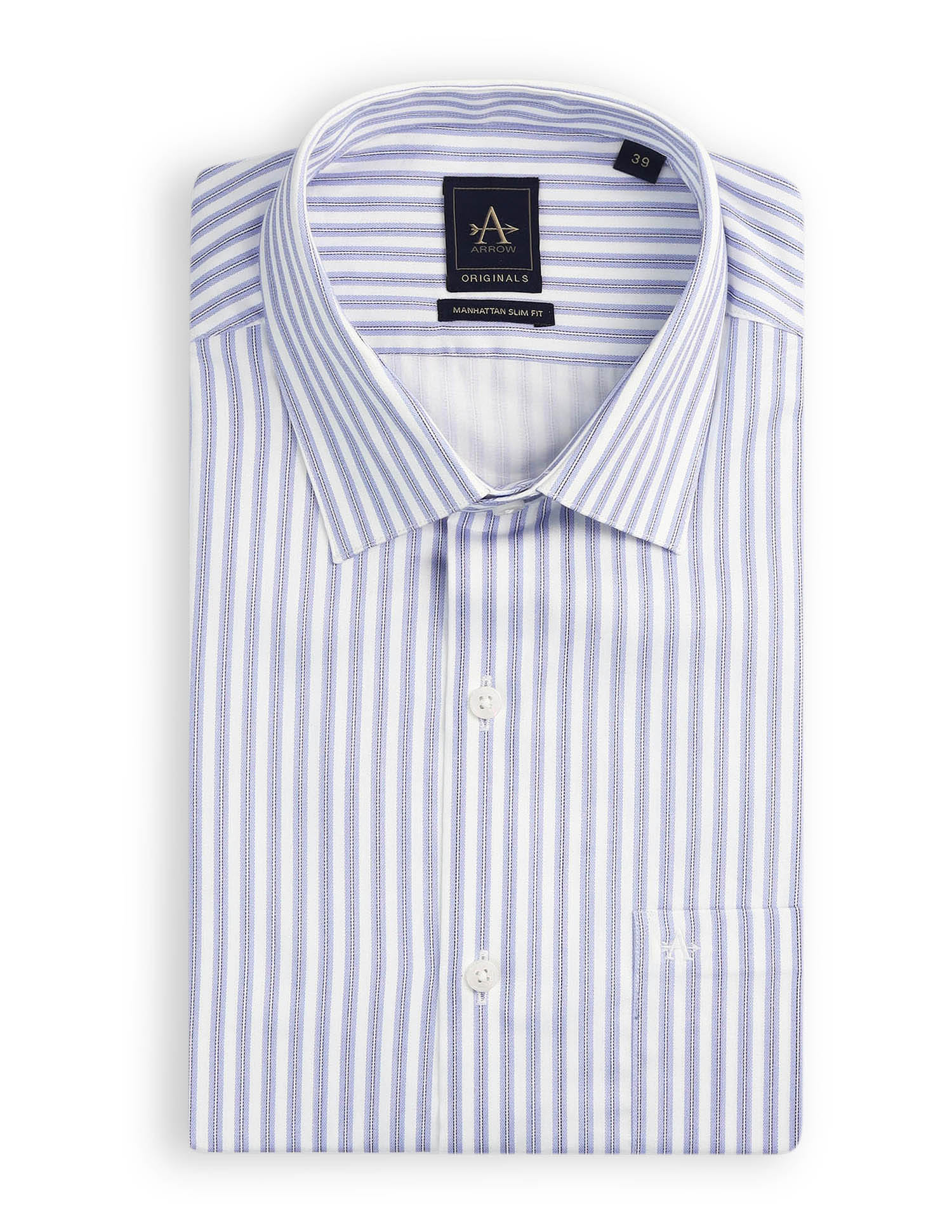 Buy Arrow Vertical Stripe Cotton Shirt - NNNOW.com Buy Arrow Vertical Stripe Cotton Shirt - NNNOW.com