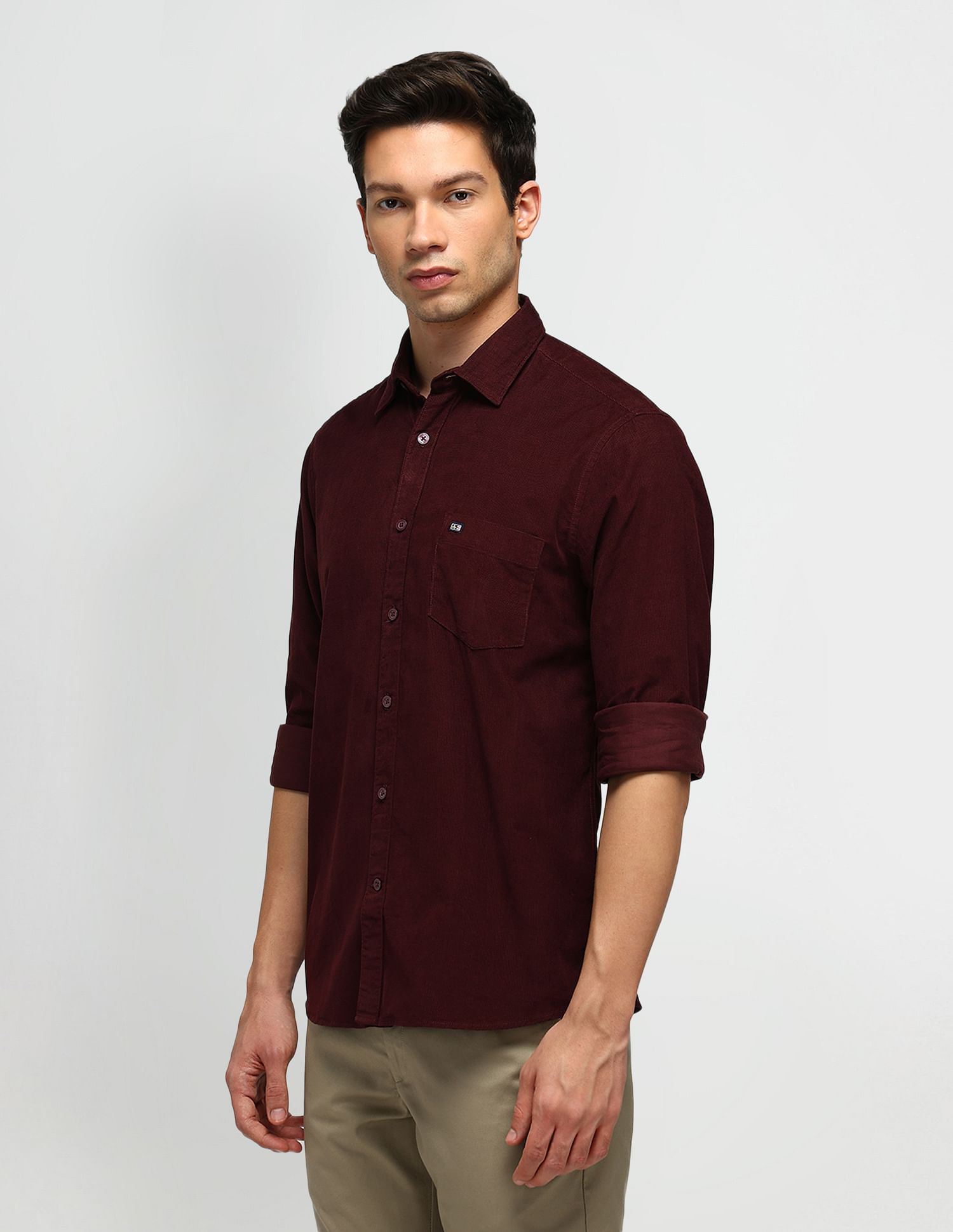 Arrow Sport Tailored Fit Lightweight Corduroy Shirt