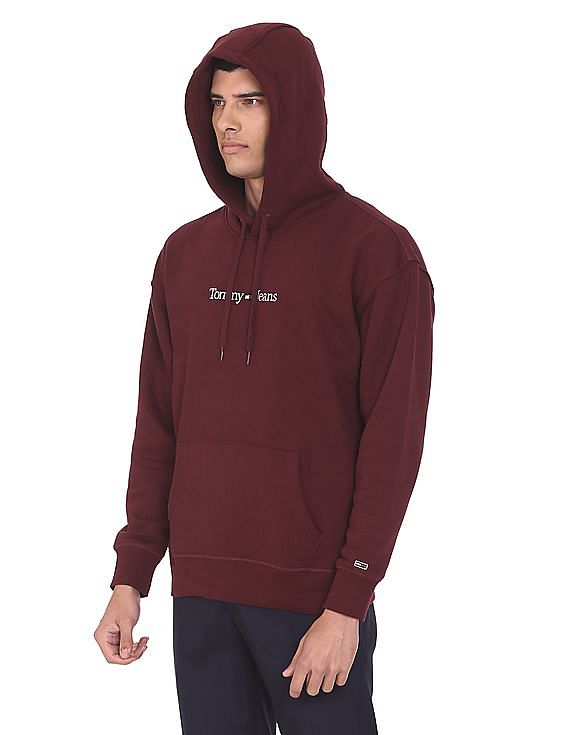 Tommy hilfiger sale maroon hoodie