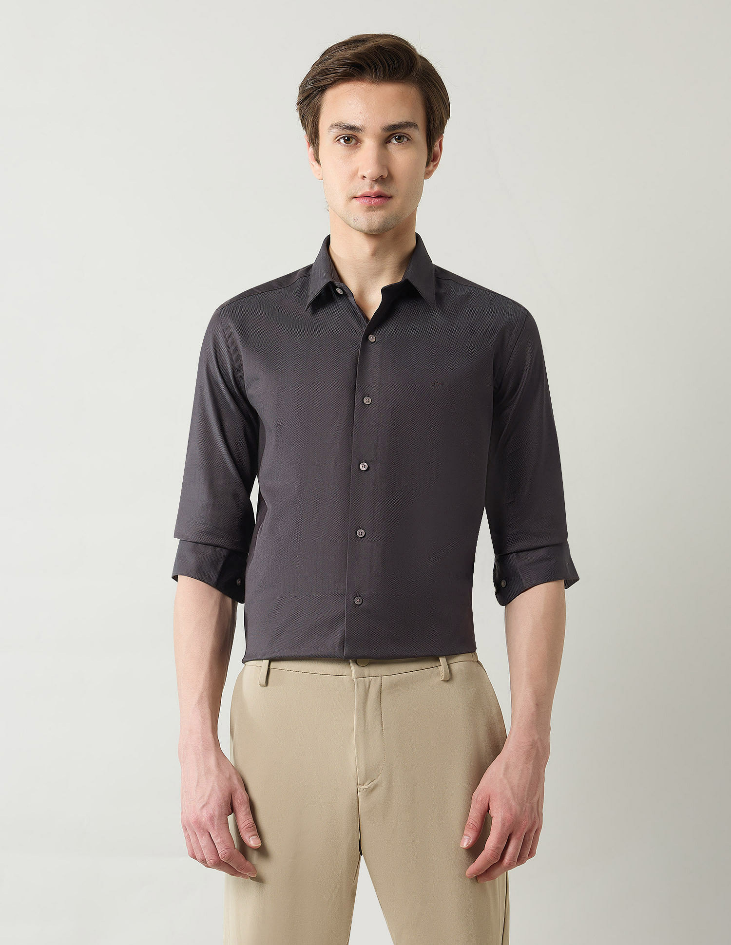 Arrow Newyork Pure Cotton Textured Shirt