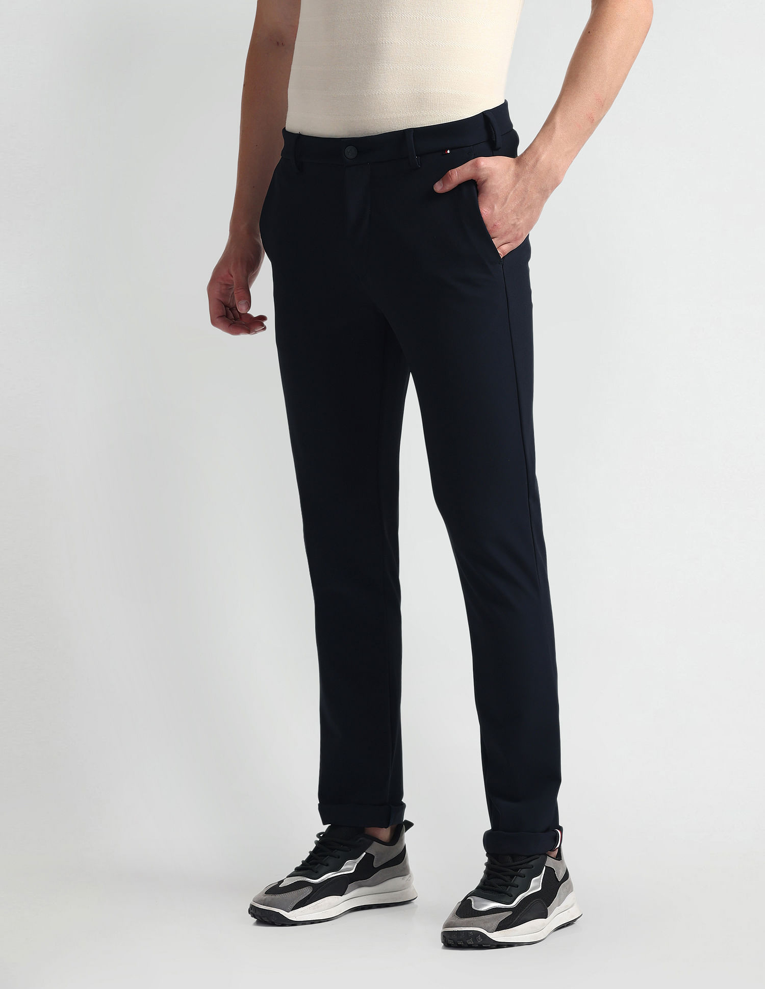 Arrow Sports Nylon Stretch Super Slim Trousers