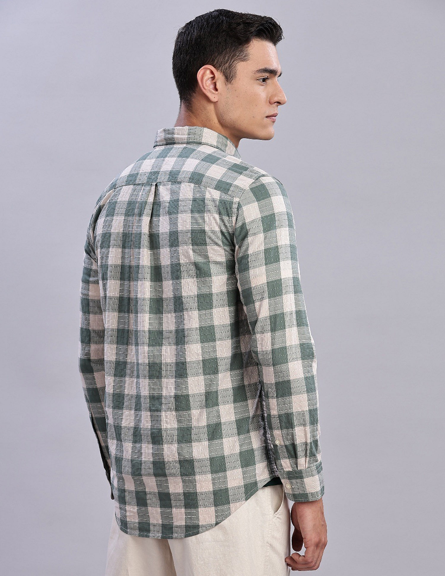 Tommy Hilfiger Checked Regular Fit Plain Woven Shirt