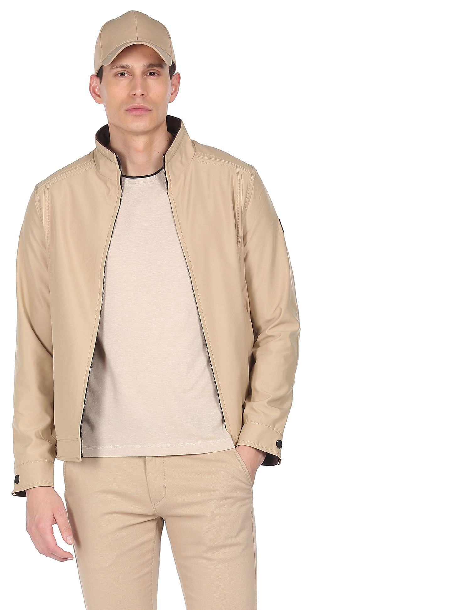 Buy Arrow Sports Stand Collar Reversible Jacket - NNNOW.com