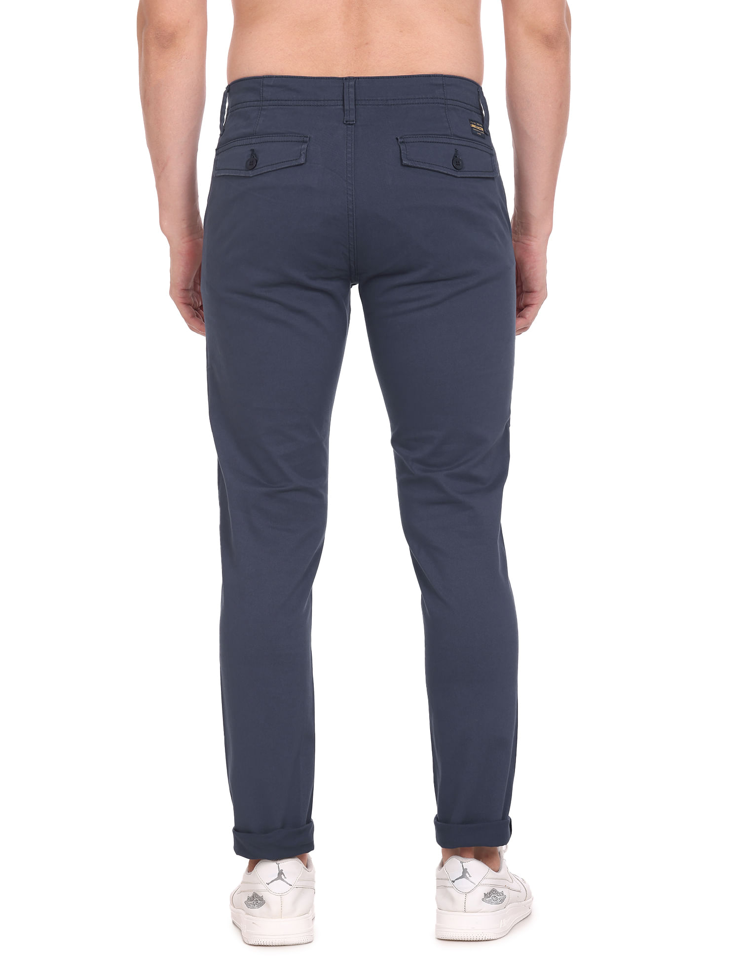 Flying Machine Mid Rise Solid Trousers