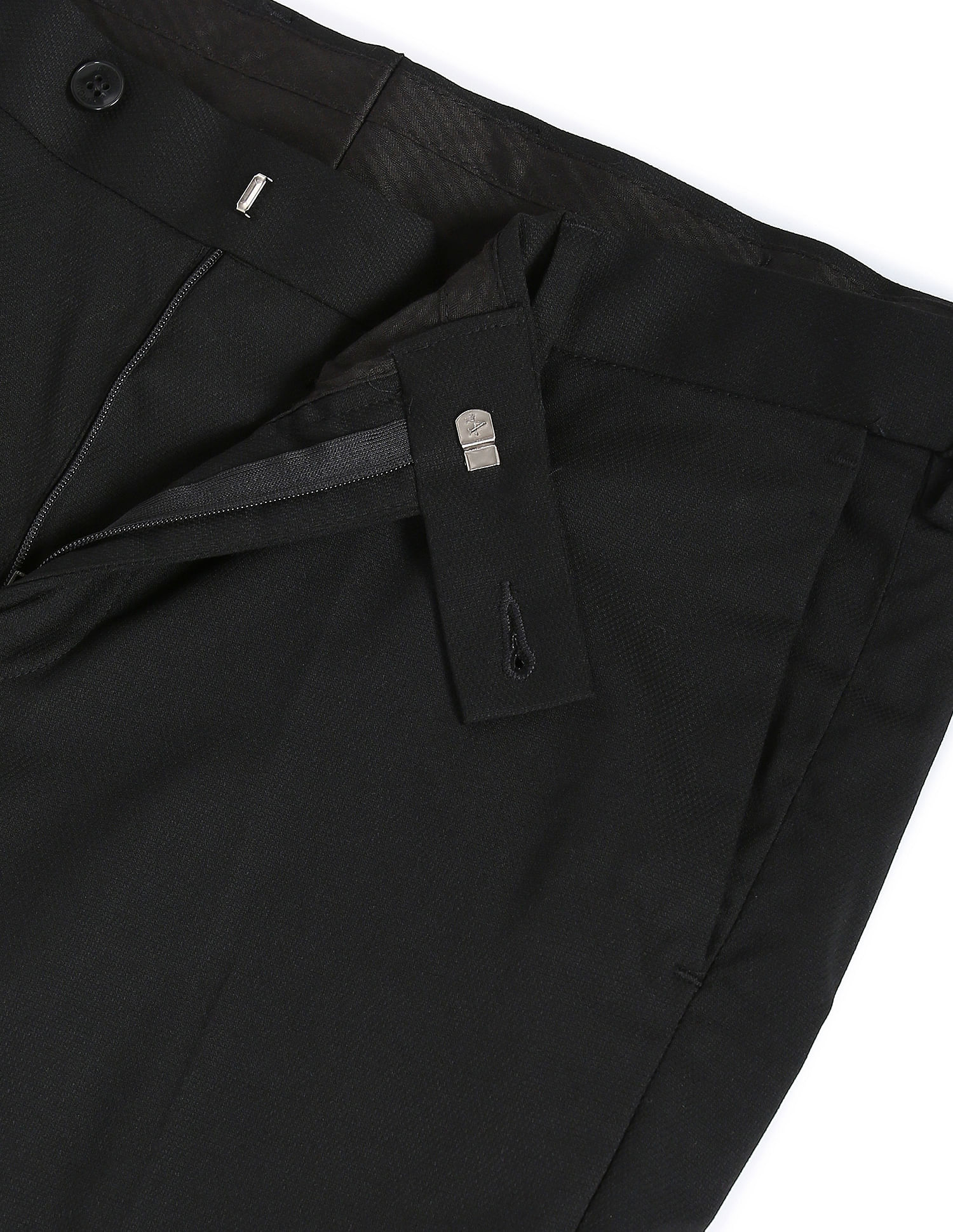 Regular Fit Glittery tailored trousers - Black/Pinstriped - Men | H&M IN