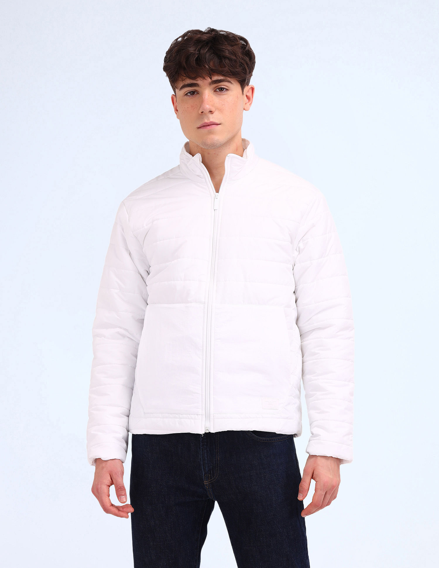 Flying Machine Regular Fit Solid Padded Jacket