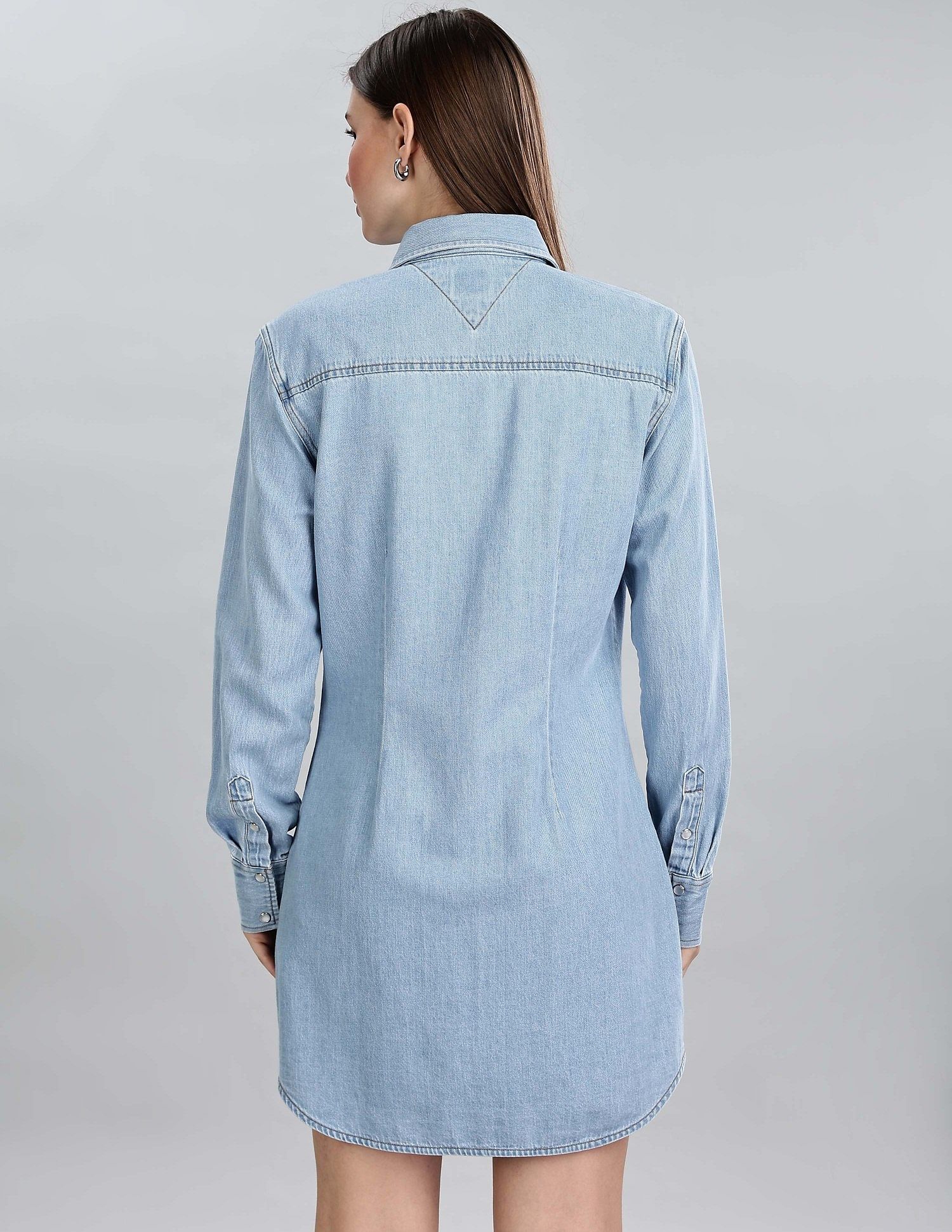 Tommy Hilfiger Womens Blue Solid Dresses