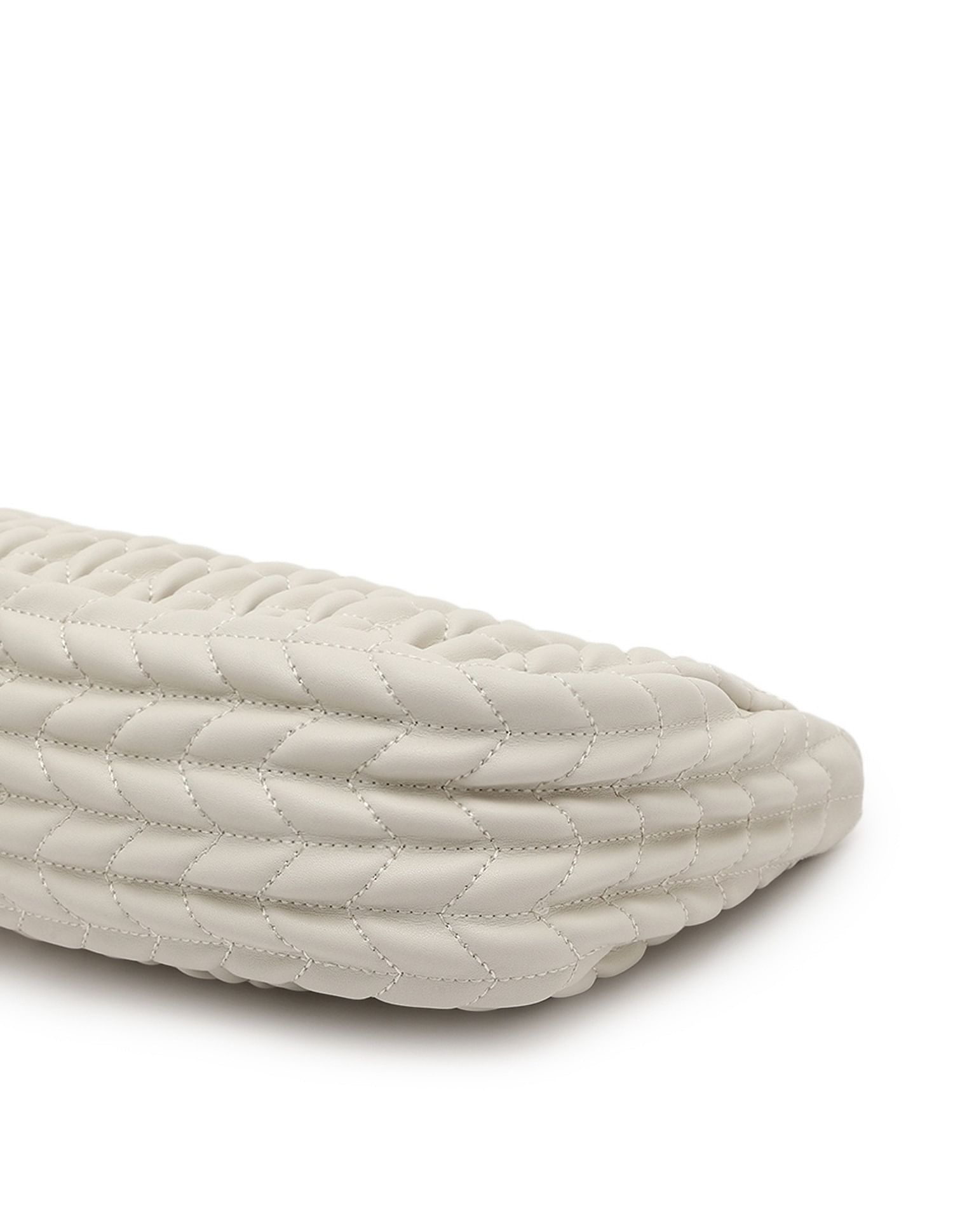 Tommy Hilfiger Quilted Beige Pu Shoulder Bag