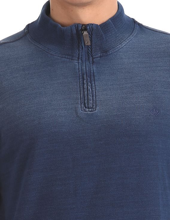 Buy Arrow Sports Stone Wash Half Zip Sweatshirt - NNNOW.com