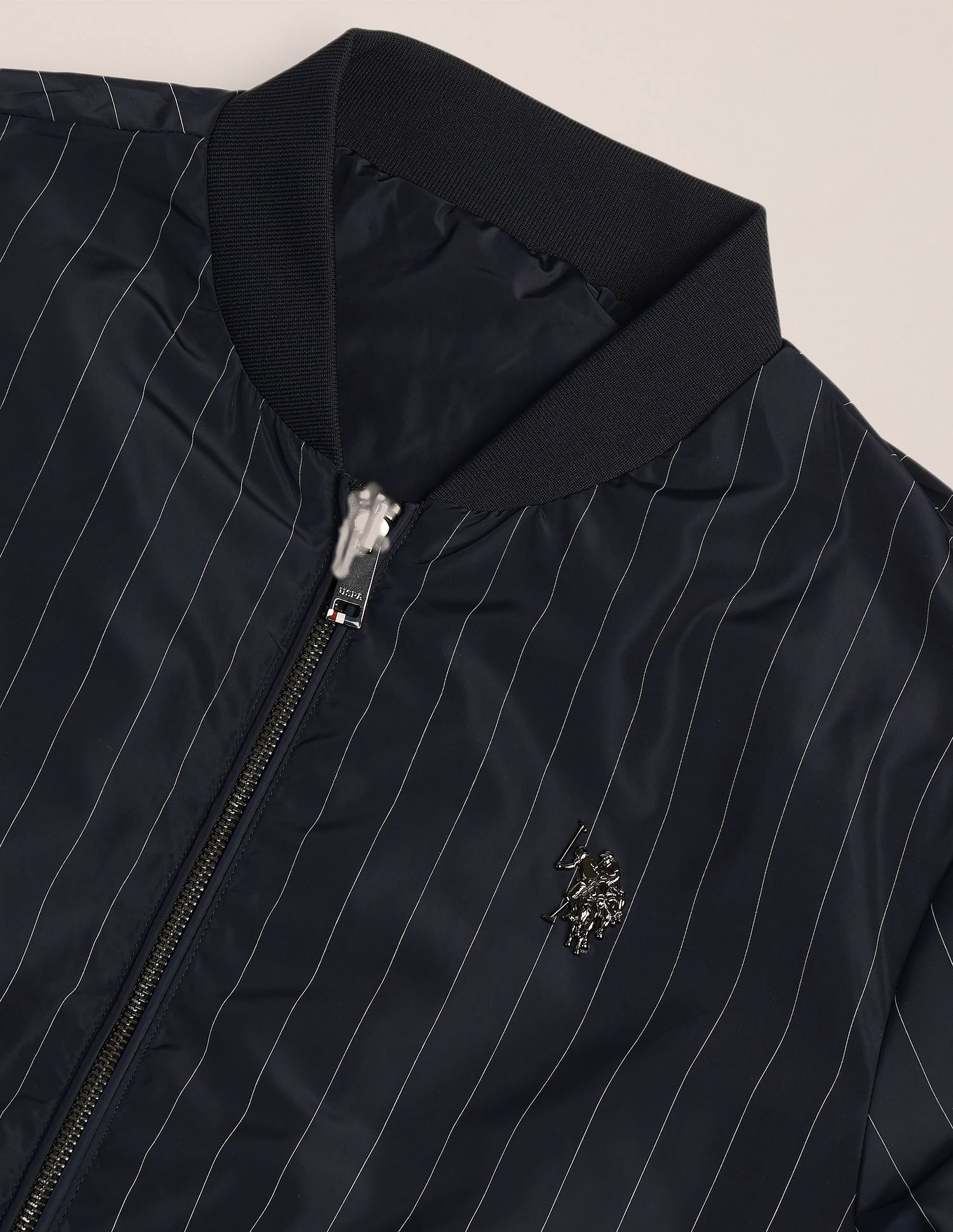 U.S. Polo Assn. Regular Fit Striped Bomber Jacket