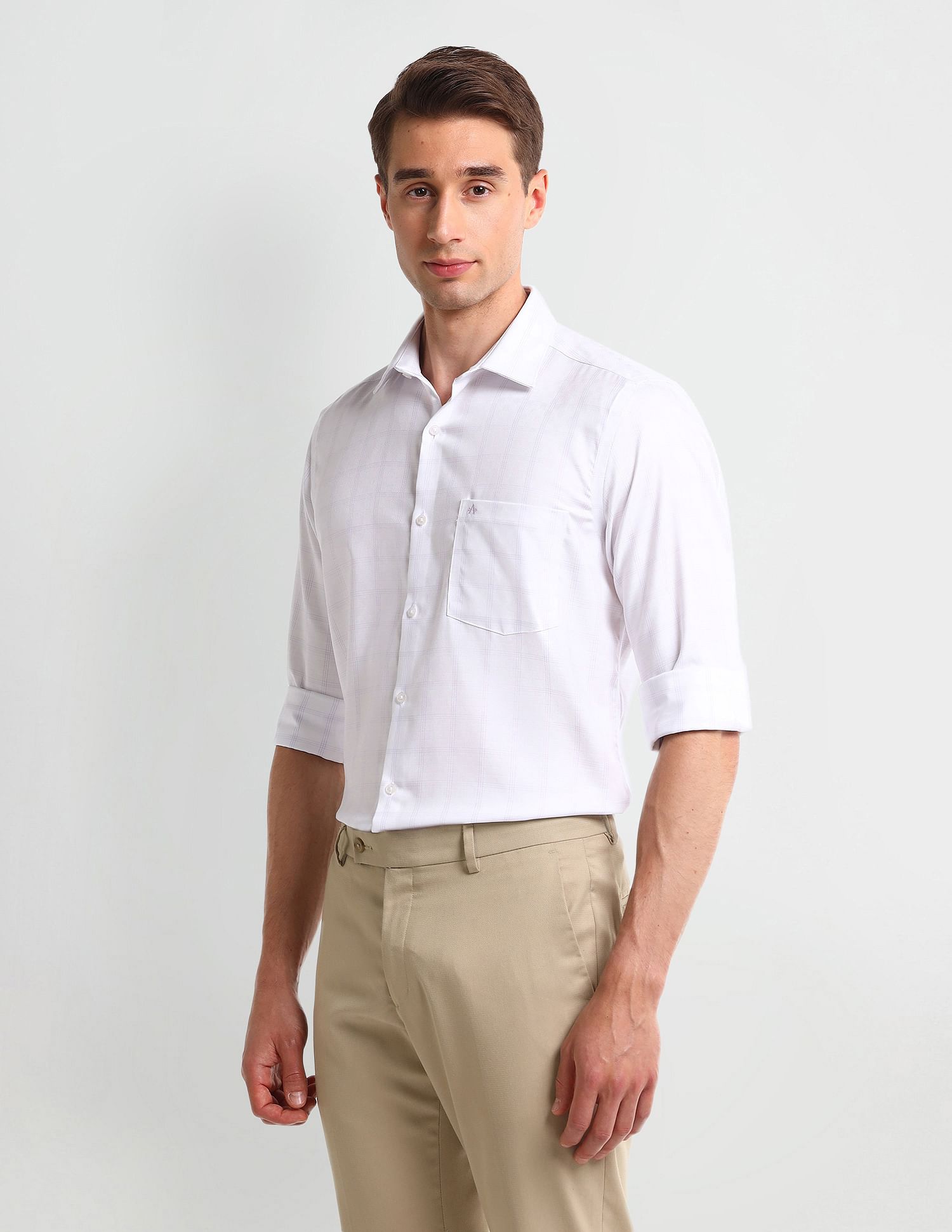 Arrow Long Sleeve Herringbone Regular Shirt