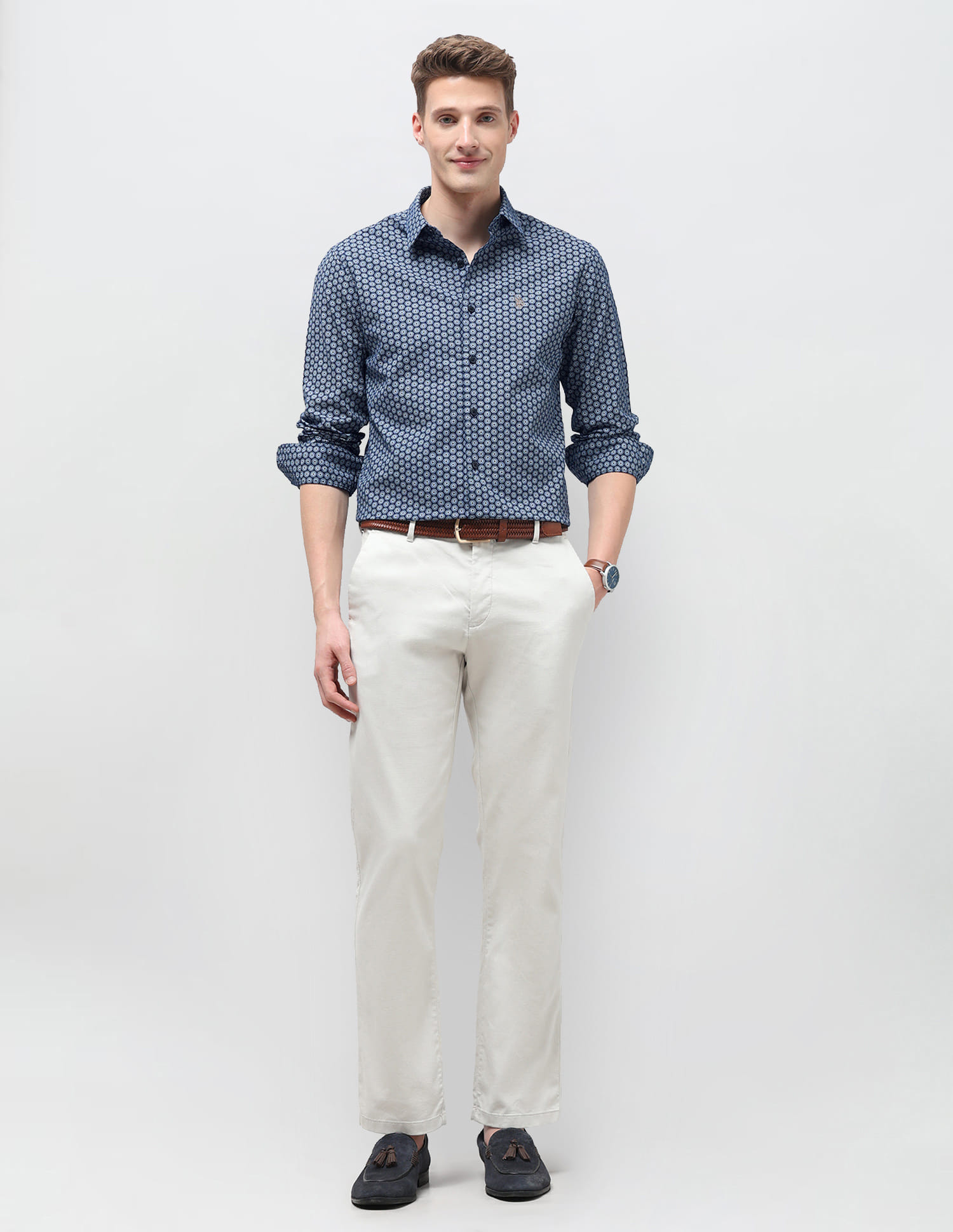 Buy U.S. Polo Assn. Geometric Printed Oxford Shirt - NNNOW.com