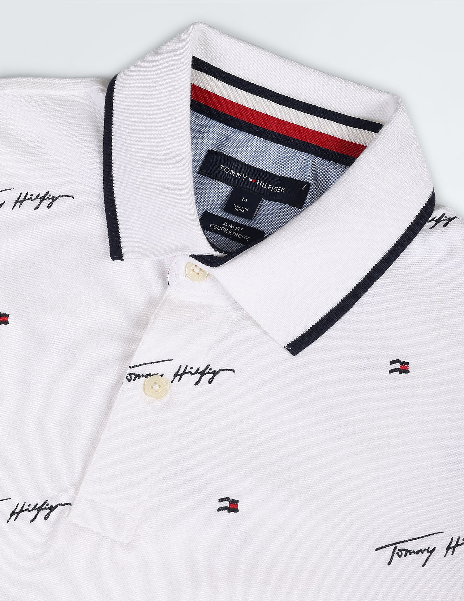 Buy Tommy Hilfiger Logo Print Slim Polo Shirt NNNOW