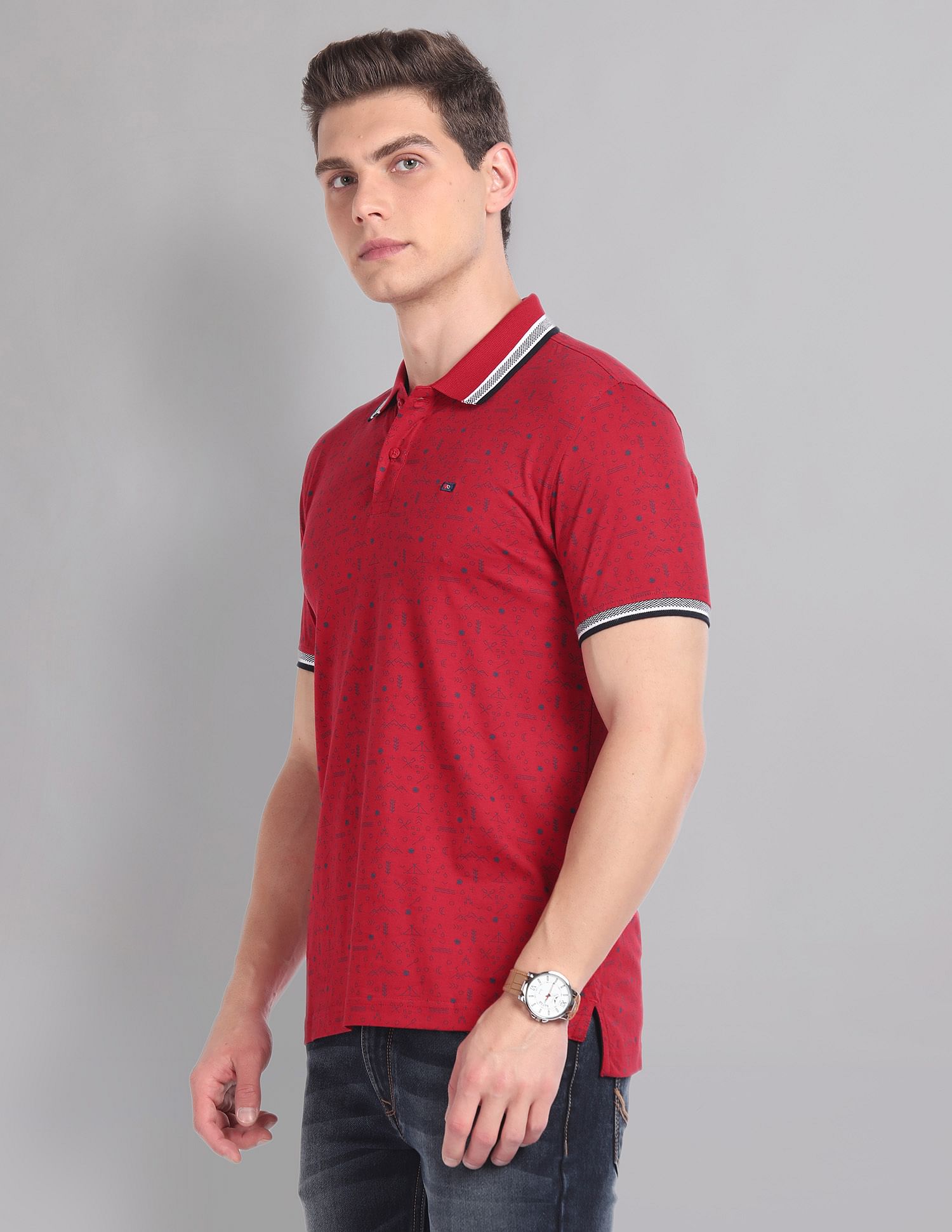 AD by Arvind Cotton Slim Real Deal Polo Shirt