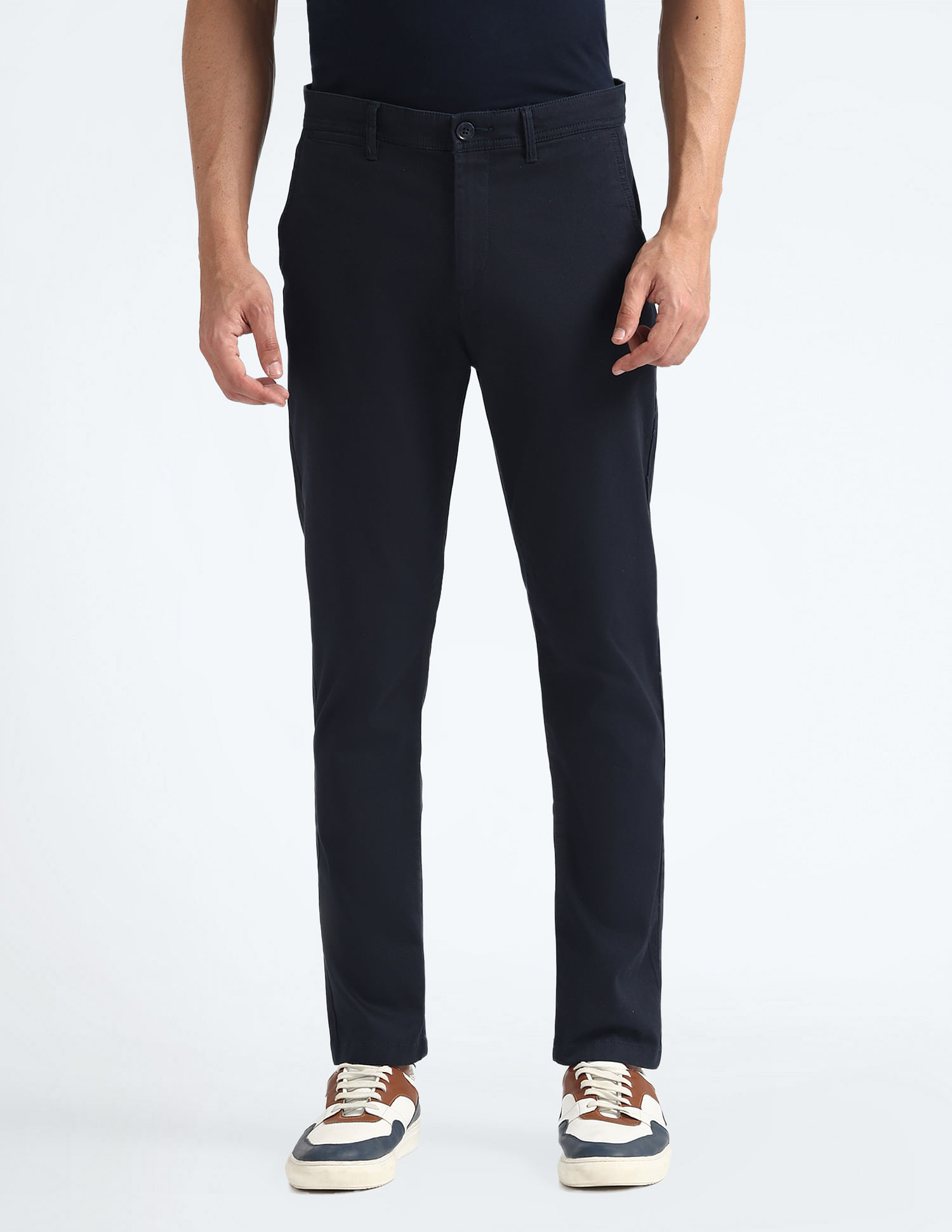 Flying Machine Slash Slim Tapered Solid Chinos