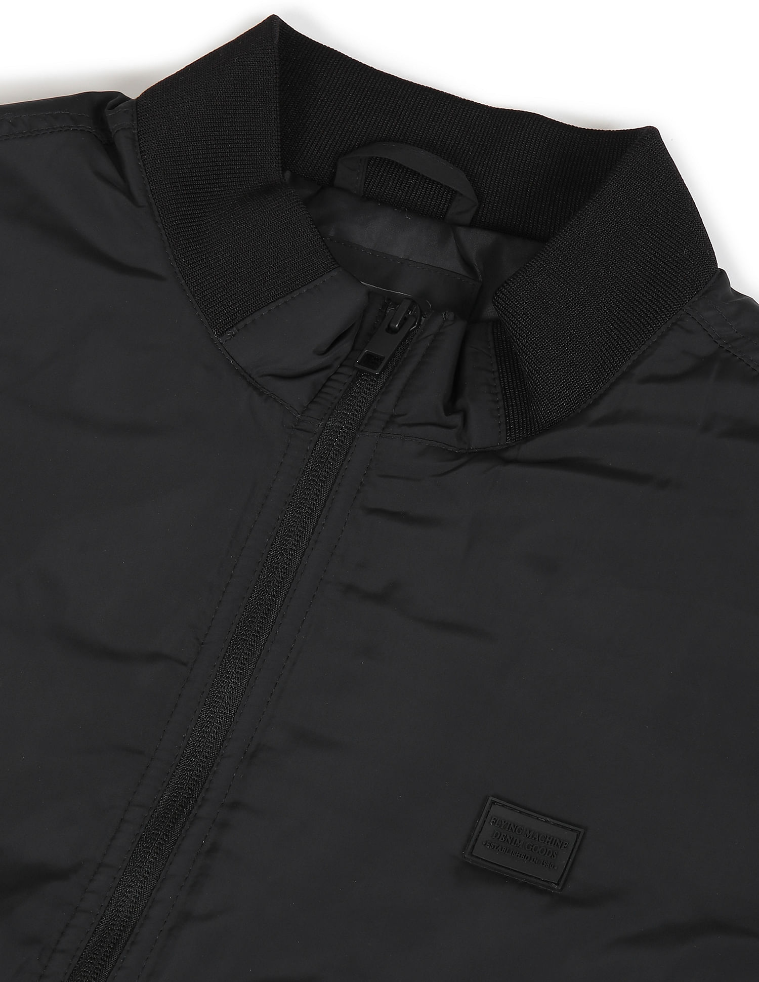Flying Machine High Neck Solid Puffer Jacket
