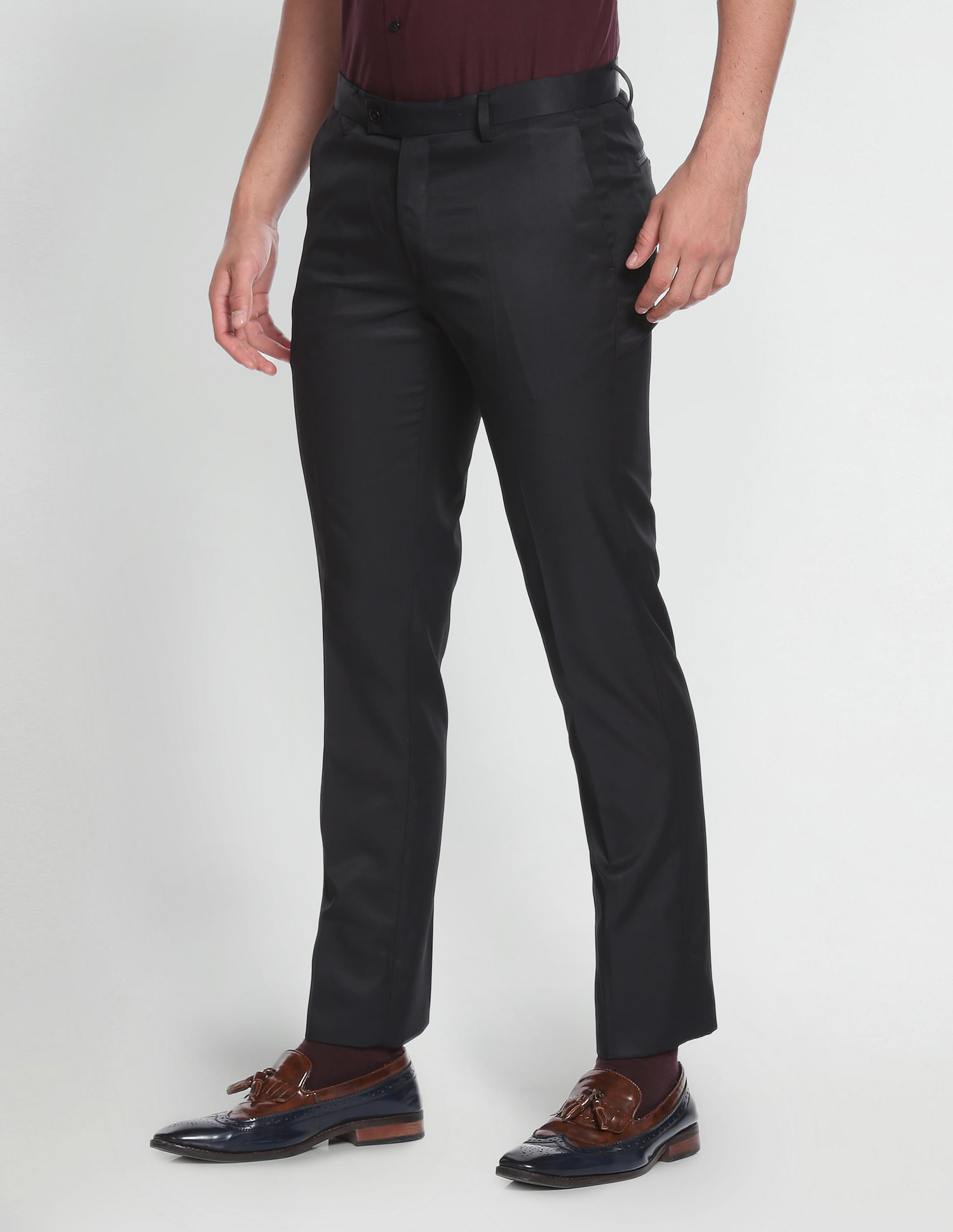 Arrow Solid Twill Formal Trousers